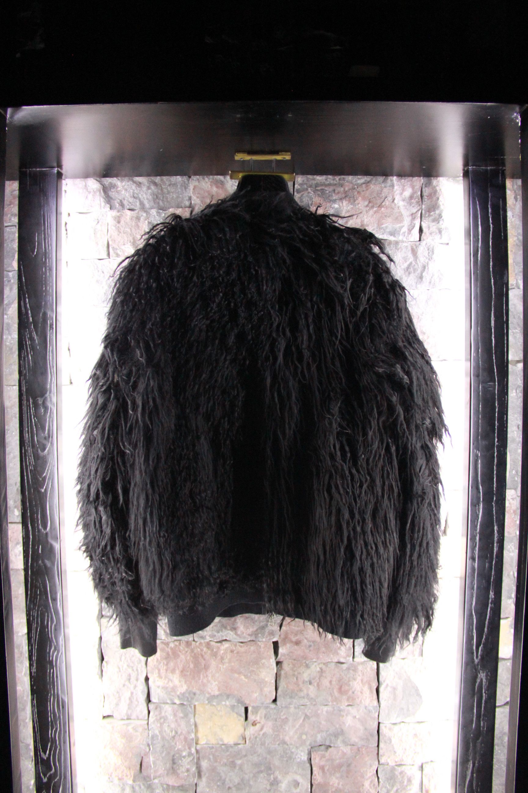 Isaac Sellam Experience Black Reversible Alpaca Shearling Bomber Size US S / EU 44-46 / 1 - 4 Thumbnail