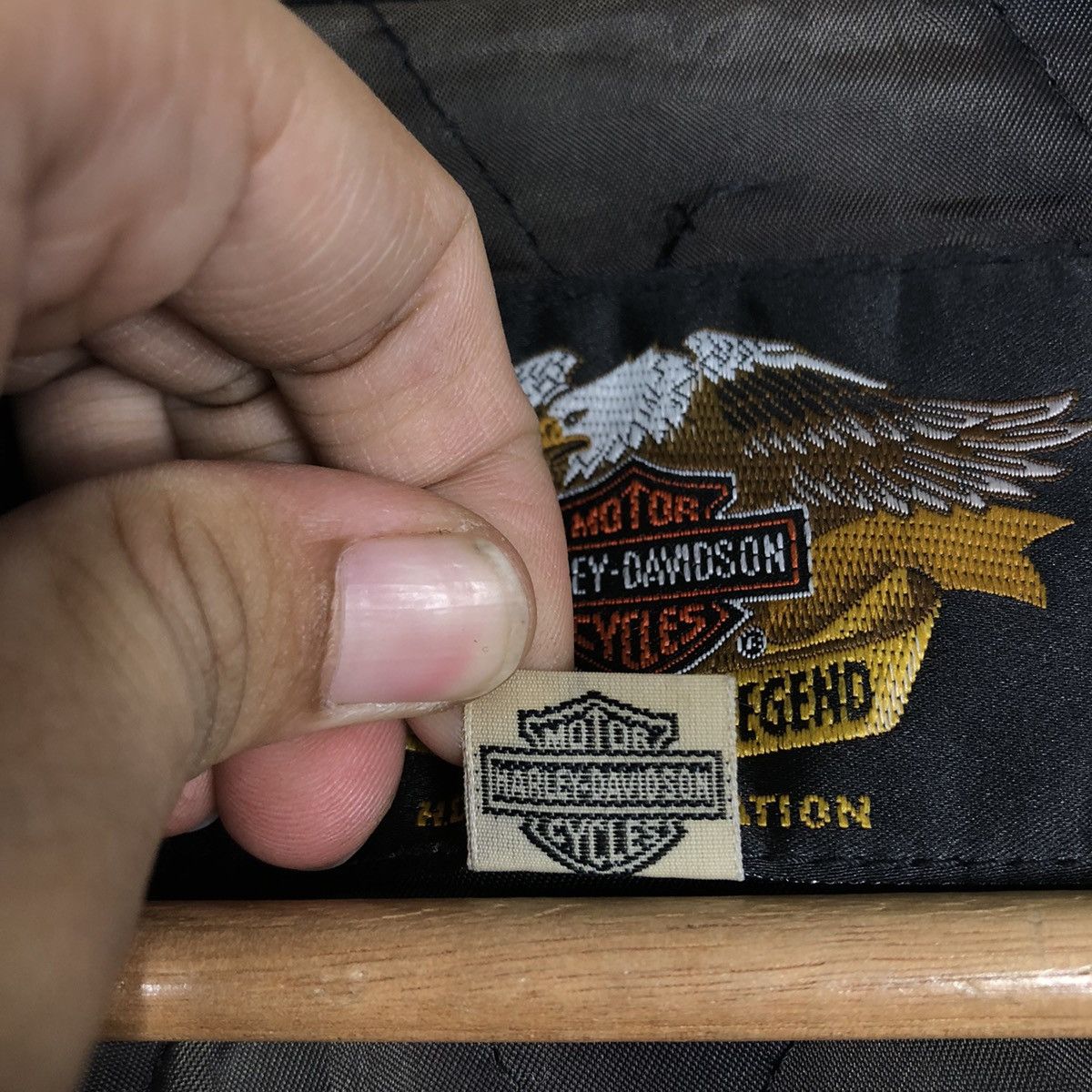 Harley Davidson × Vintage Vintage Bomber Racing Biker Jacket Harley Davidson SunFaded Size US L / EU 52-54 / 3 - 22 Thumbnail