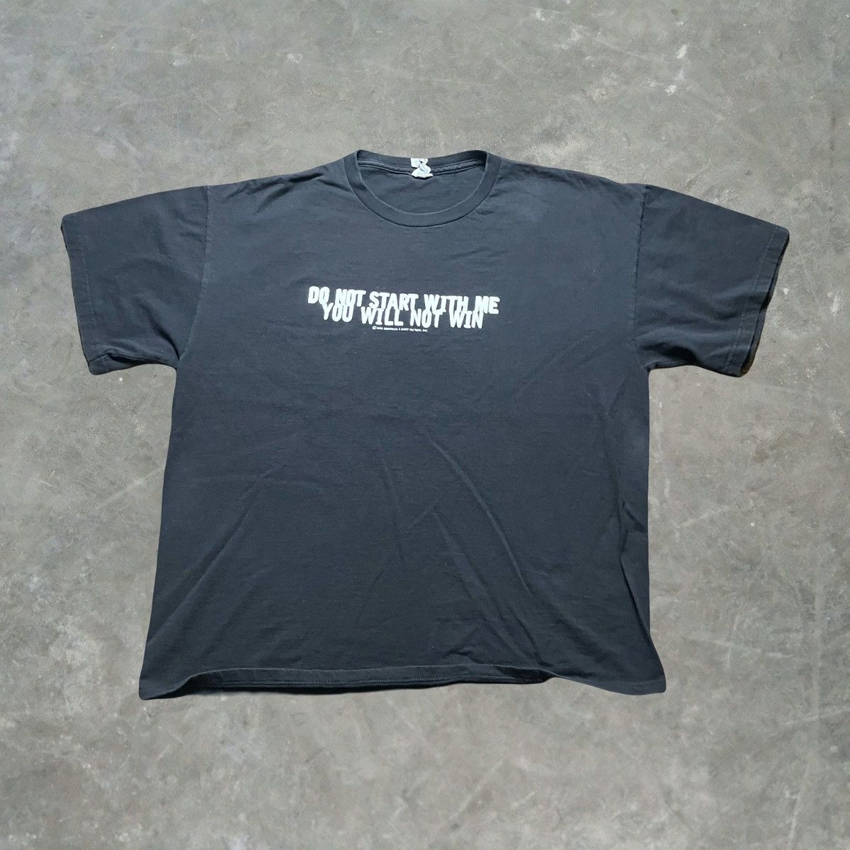 Vintage VTG Brooklyn T Shirt Factory Do Not Start With Me Funny Tee Size US XL / EU 56 / 4 - 2 Thumbnail
