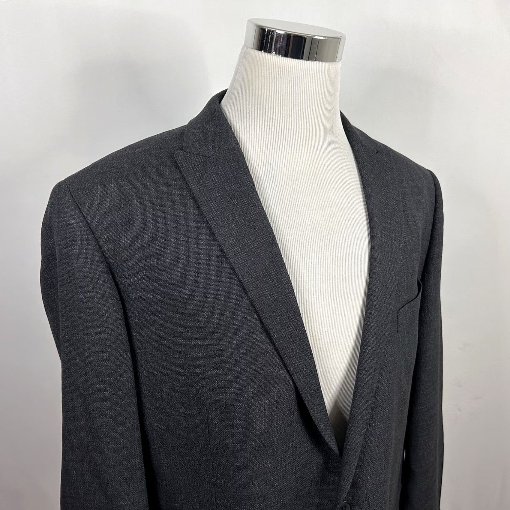 Kenneth Cole Kenneth Cole Sport Coat 48L Wool Gray Knit Peak Lapel Two Button Double Vented Men Adult Regular Jacket Coat Long Solid Wool 48 Mens Size US XS / EU 42 / 0 - 2 Thumbnail