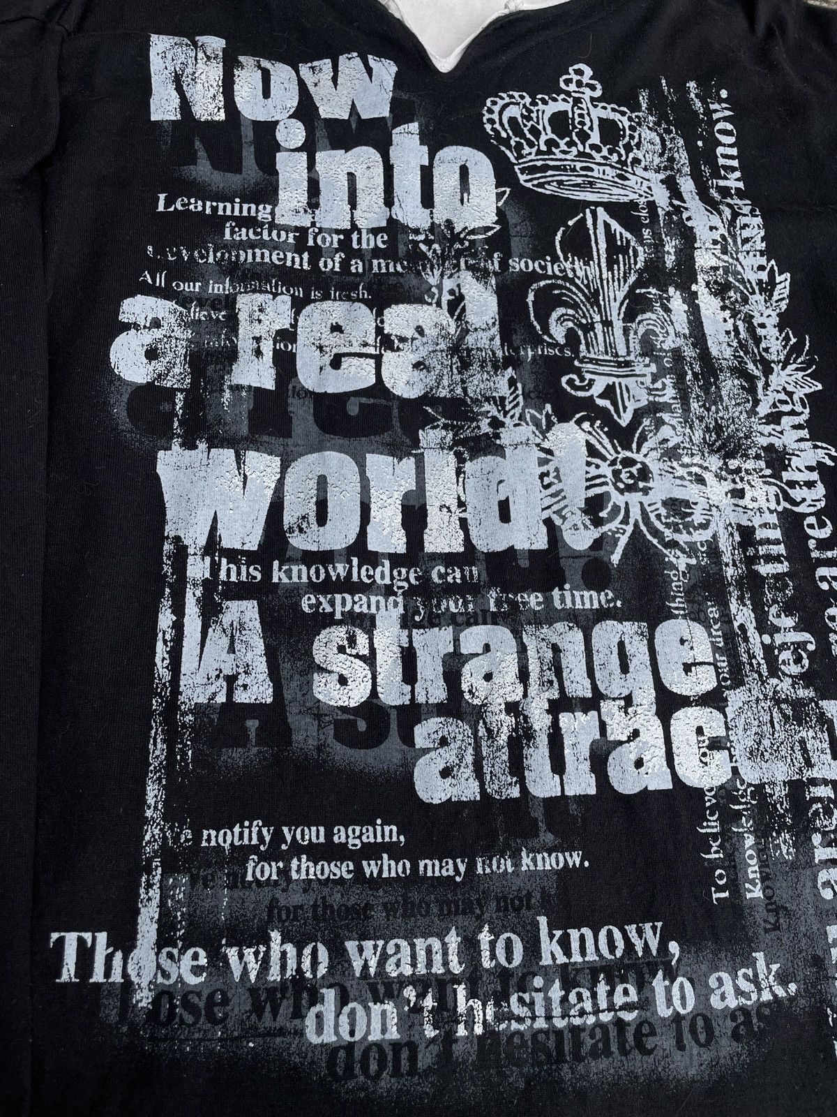 If Six Was Nine 2000s Japanese archive Layered Poem Long Sleeve Tee Vkei Y2K Size US XL / EU 56 / 4 - 7 Thumbnail