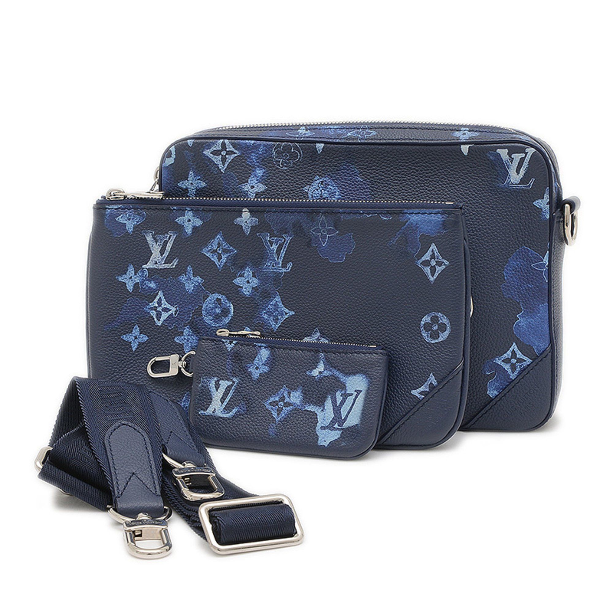 Louis Vuitton Monogram Watercolor Trio Messenger Bag Blue M57840, Women's