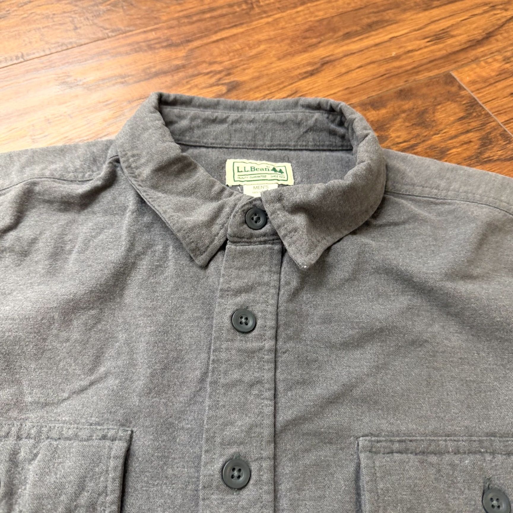 Vintage VINTAGE LL Bean Shirt Mens XL Tall Gray Flannel Long Sleeve Cotton Workwear Outdoors Size US XL / EU 56 / 4 - 7 Thumbnail