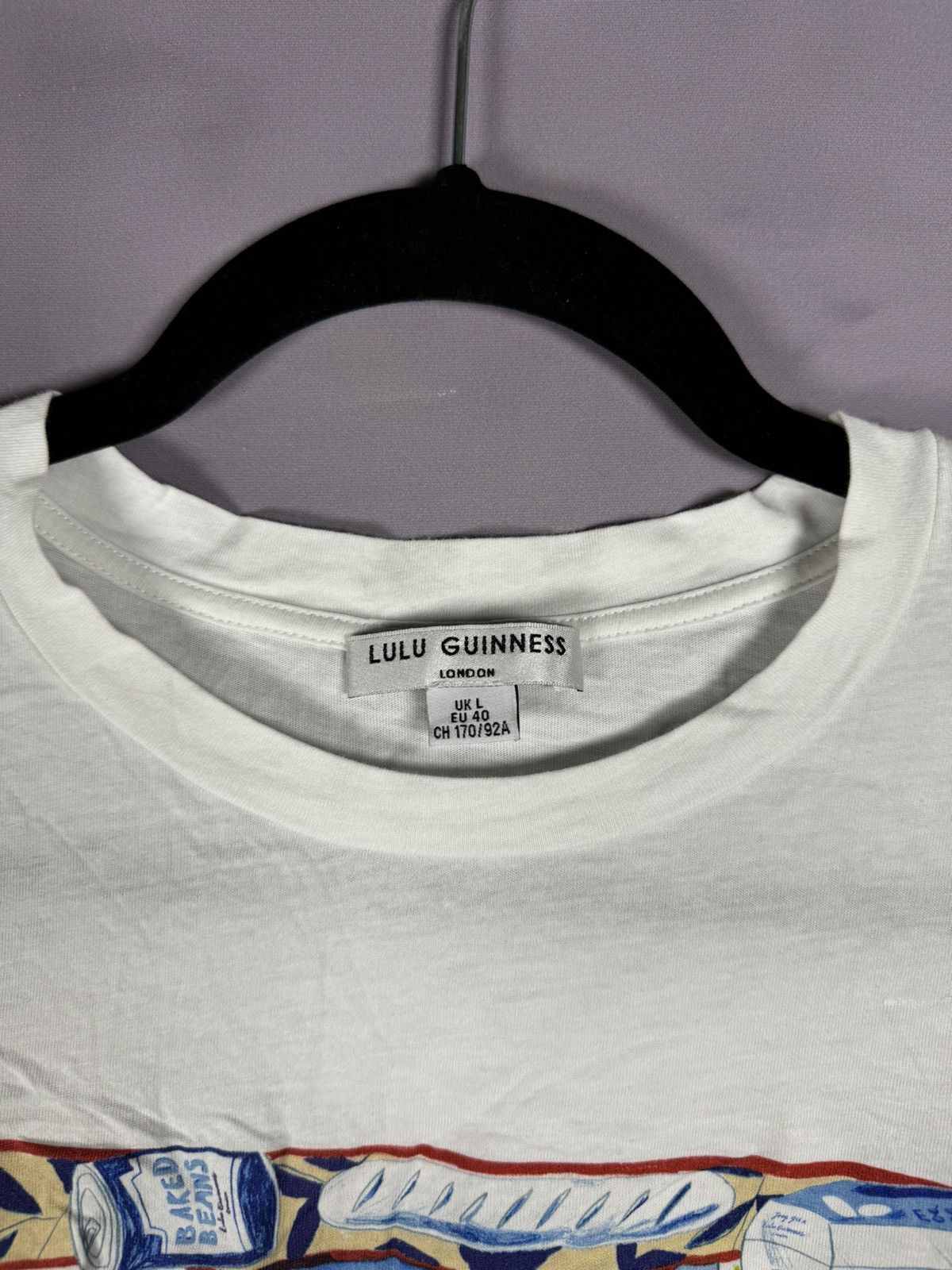 Designer × Japanese Brand × Vintage Lulu Guinness Cartoon Printed White T Shirt Oldmoney Size L / US 10 / IT 46 - 6 Thumbnail