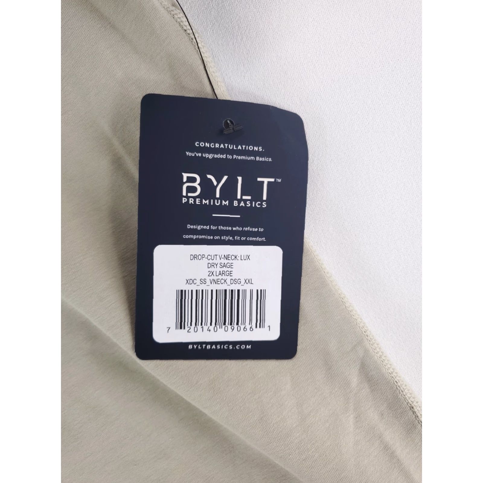 Vintage Bylt Premium Basics Drop Cut V Neck T Shirt Dry Sage Beige Mens XXL NWT NWT Size US XXL / EU 58 / 5 - 3 Thumbnail