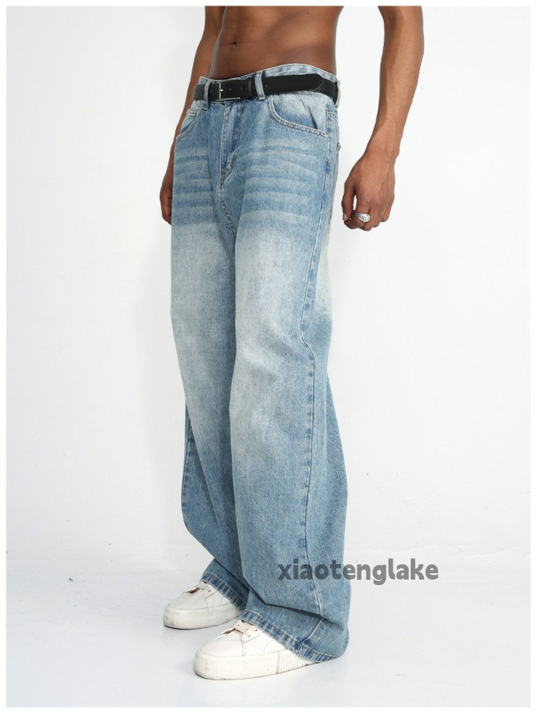 Jean × Vintage washed faded cleanfit yuppie loose baggy jeans Size US 28 / EU 44 - 1 Thumbnail