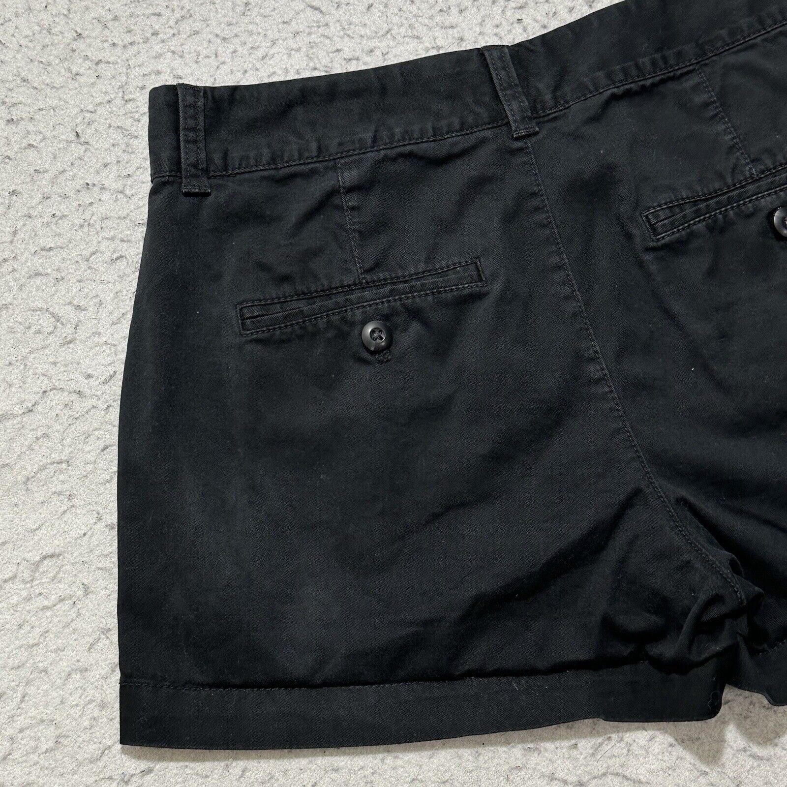 Gap GAP Petite 2 3" Inseam Khaki Shorts Black Chino Mid Rise 2P Size 26" / US 2 / IT 38 - 8 Thumbnail