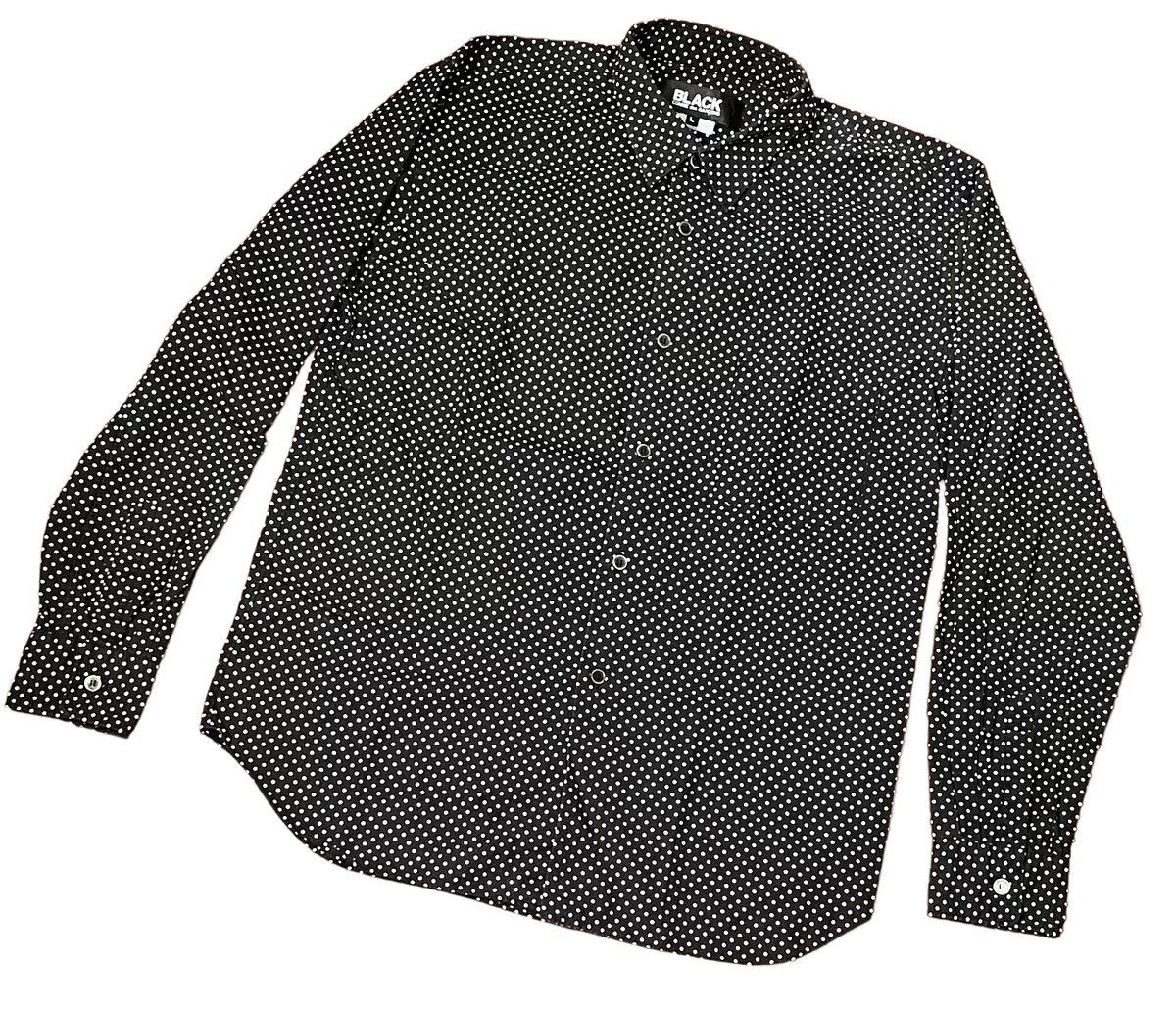 Black comme des garcons AD2008 polkadot button up shirt