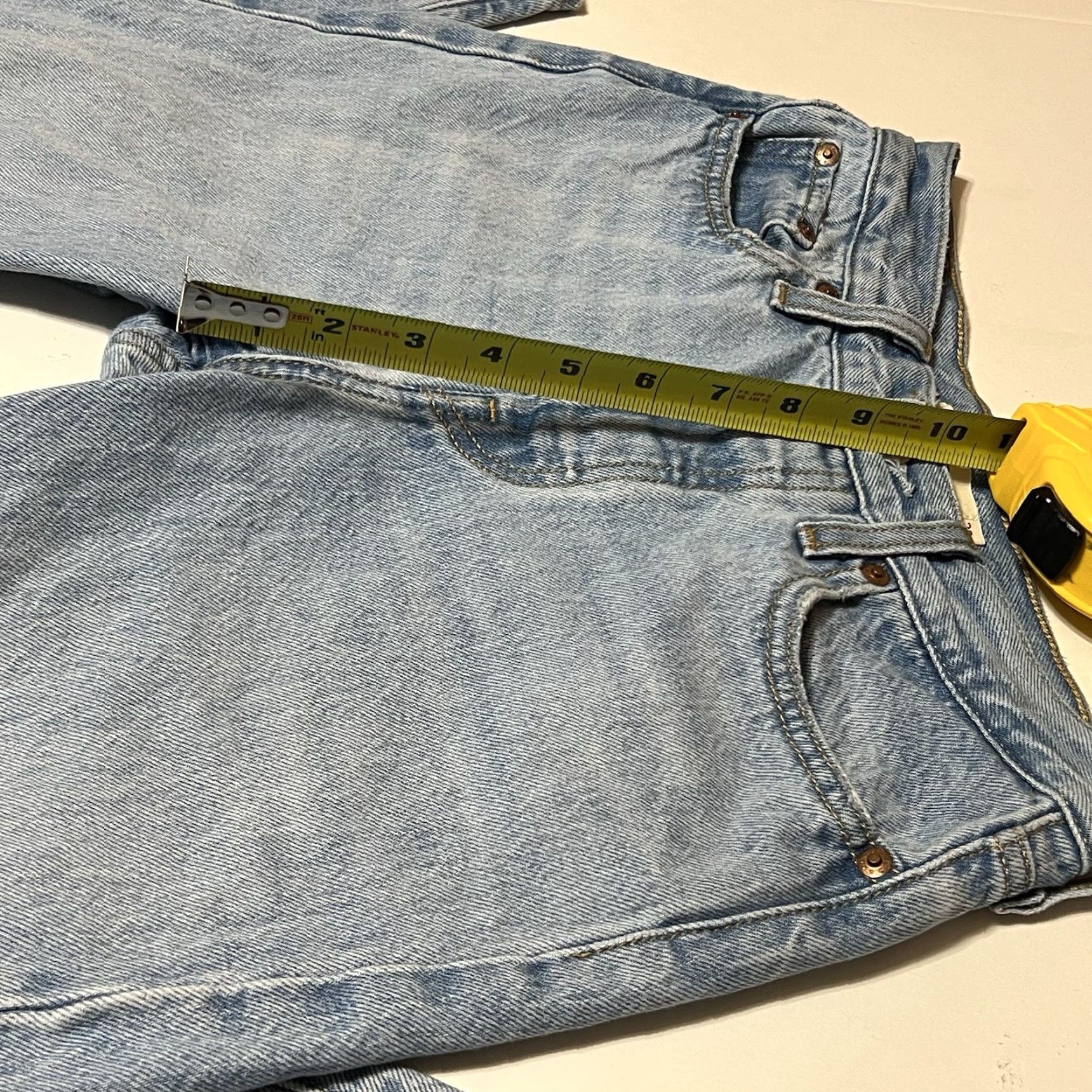 Levi's Levi's Jeans Womens 26x27 Light Blue Distressed Wedgie Button Fly Straight Denim Levi's Size 26" / US 2 / IT 38 - 4 Thumbnail