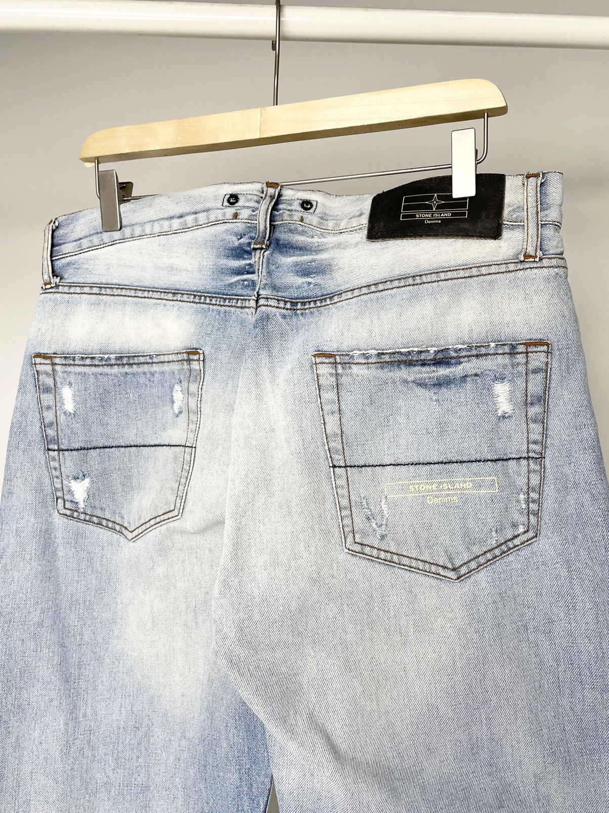 Stone Island Stone Island Denim Vintage Distressed Faded Blue Jeans Pants Size US 34 / EU 50 - 2 Thumbnail