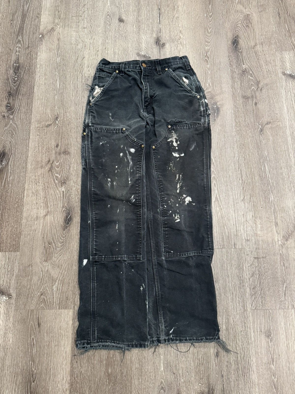 Carhartt × Vintage Carhartt Double Knee Pants Faded Black | Grailed