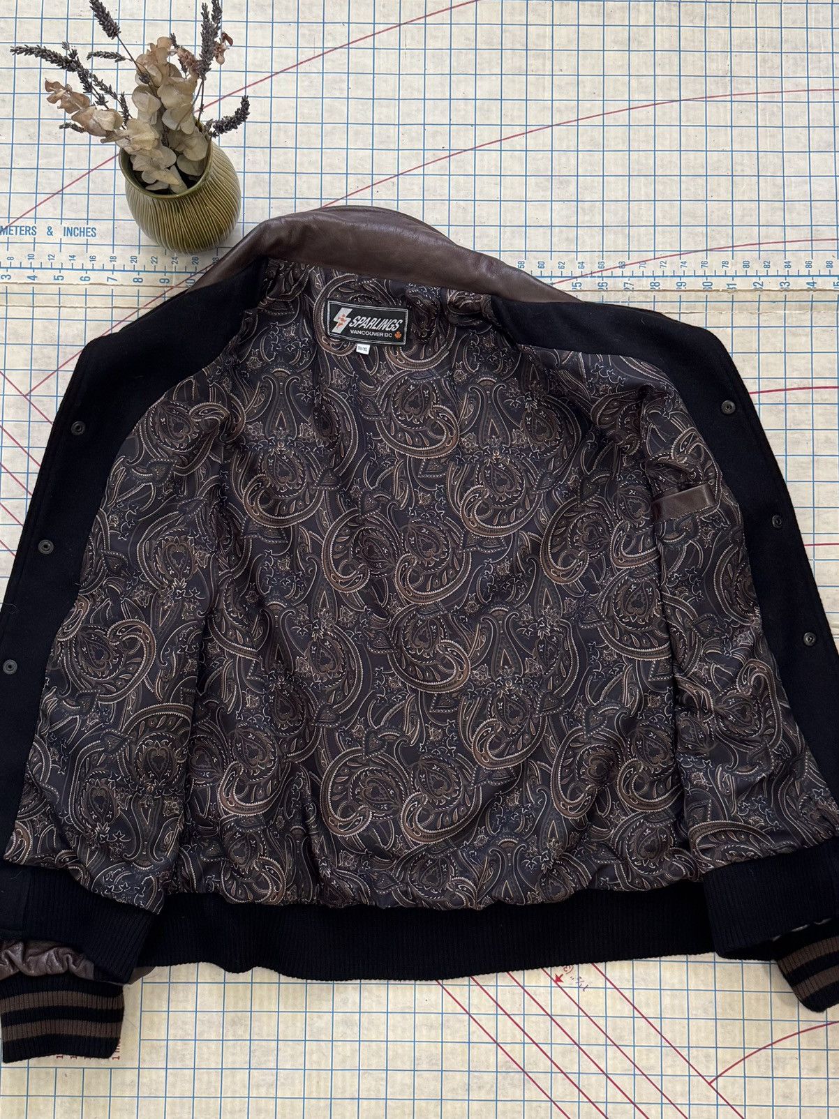 Vintage Vintage Sparlings Leather and Wool Bomber Jacket Mens XL Size US XL / EU 56 / 4 - 8 Thumbnail