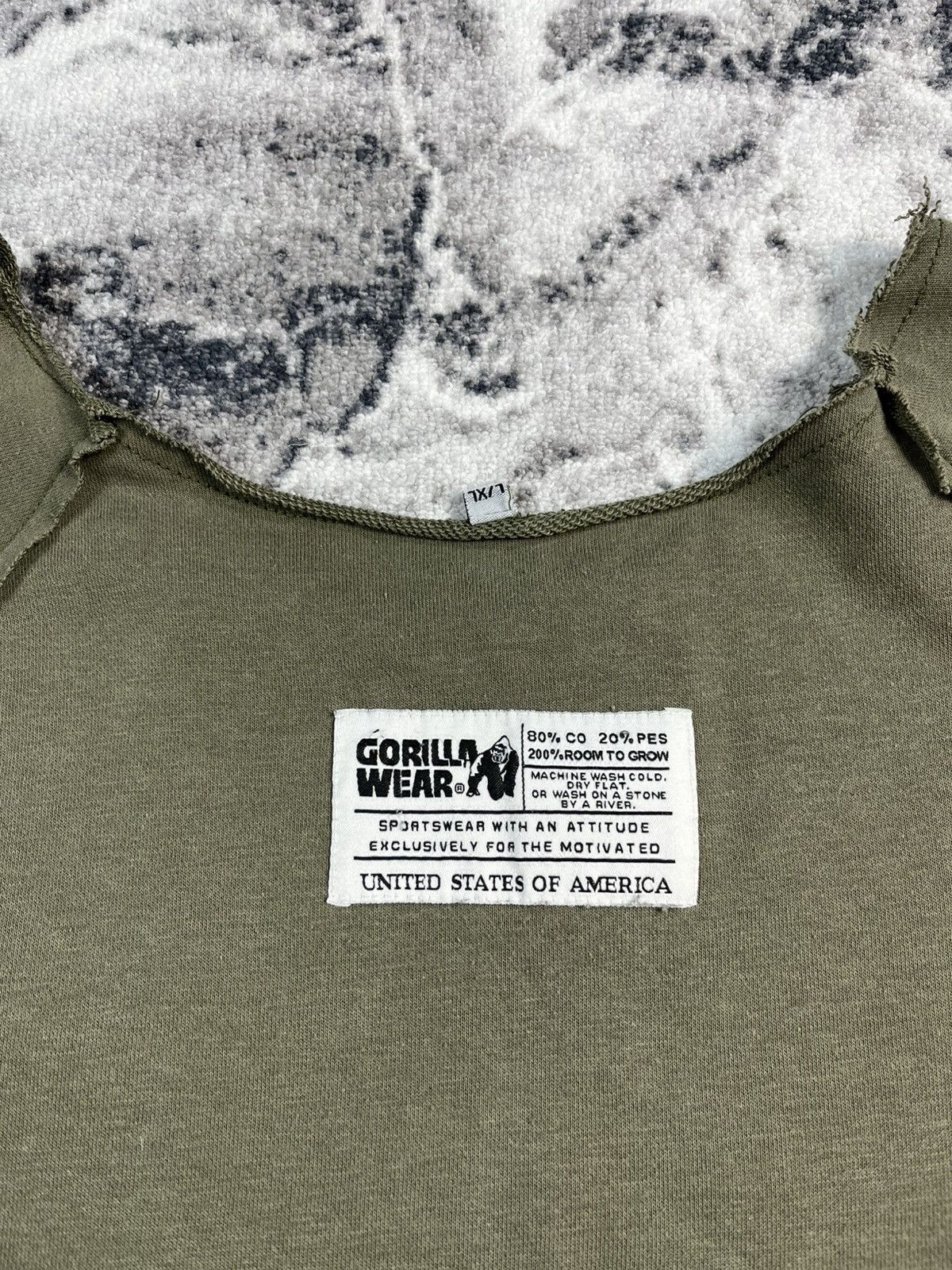 Other Gorilla Wear T Shirt Olive Military Logo Oversized L XL Size US XL / EU 56 / 4 - 8 Thumbnail