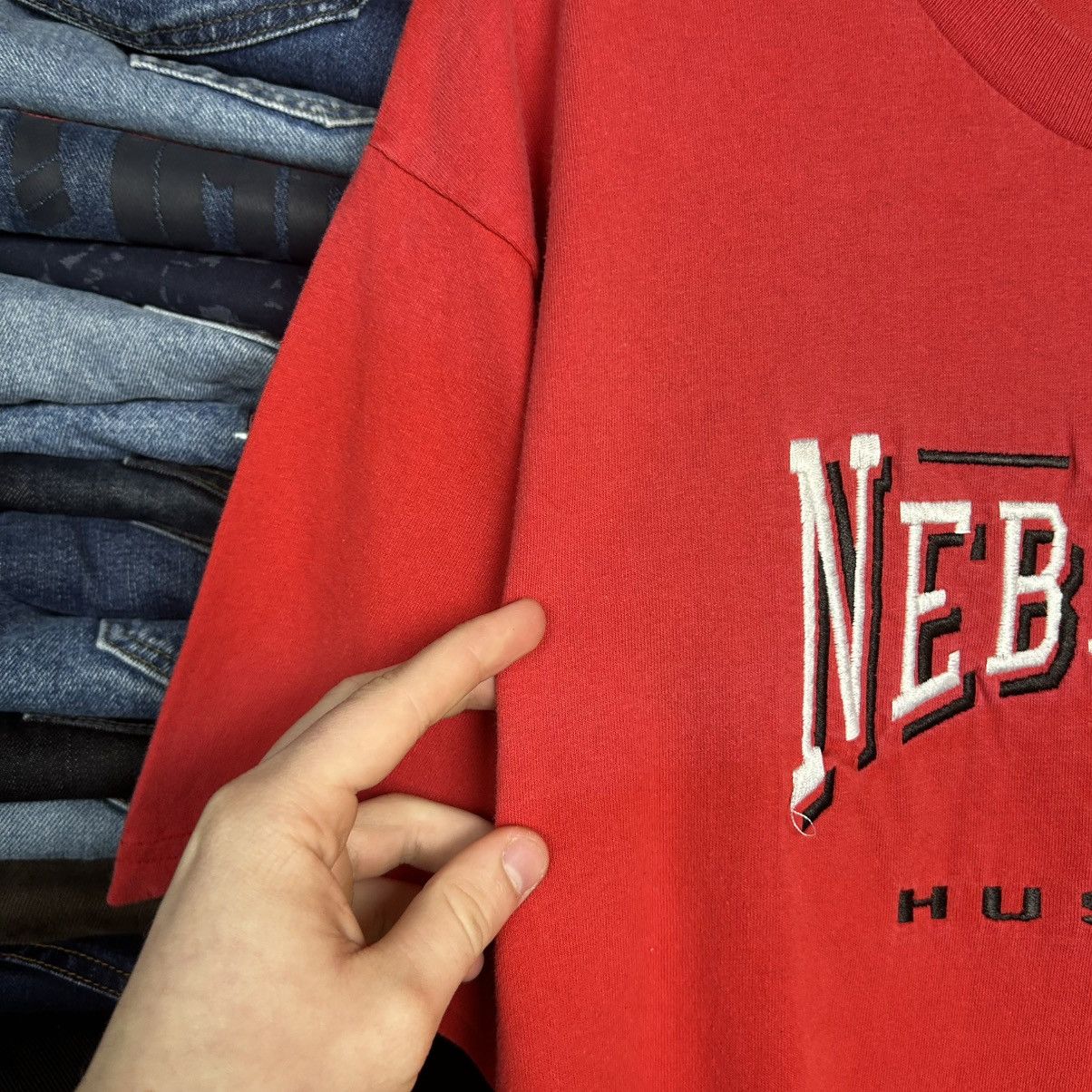 Lee Vintage Lee Sport Nebraska Big logo Huskers 90’s tee Size US L / EU 52-54 / 3 - 4 Thumbnail