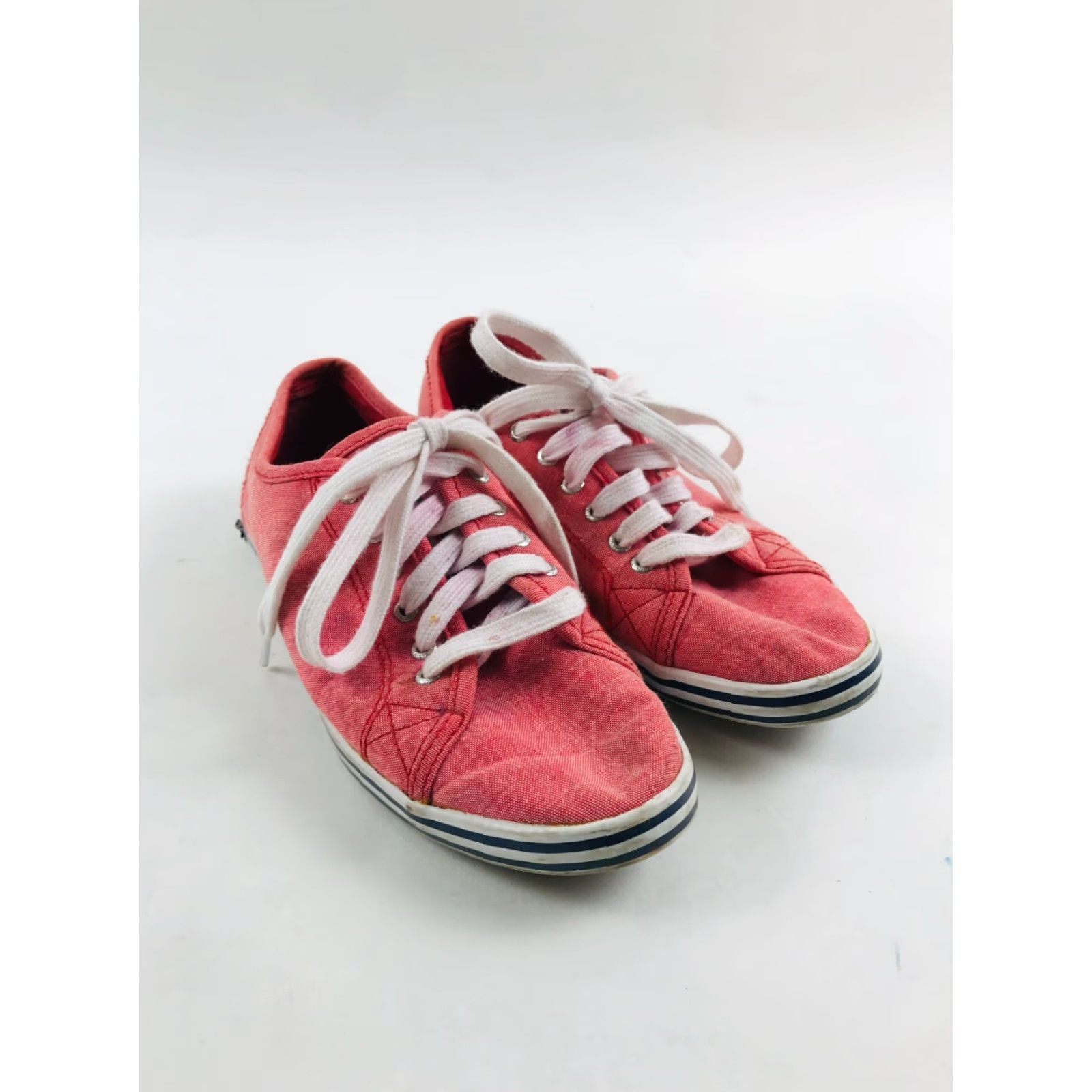 Nautica Nautica Shoes Women's Size 8 Red Lace Up Flat Canvas Sneakers Low Top Logo EMB Size M / US 6-8 / IT 42-44 - 2 Thumbnail