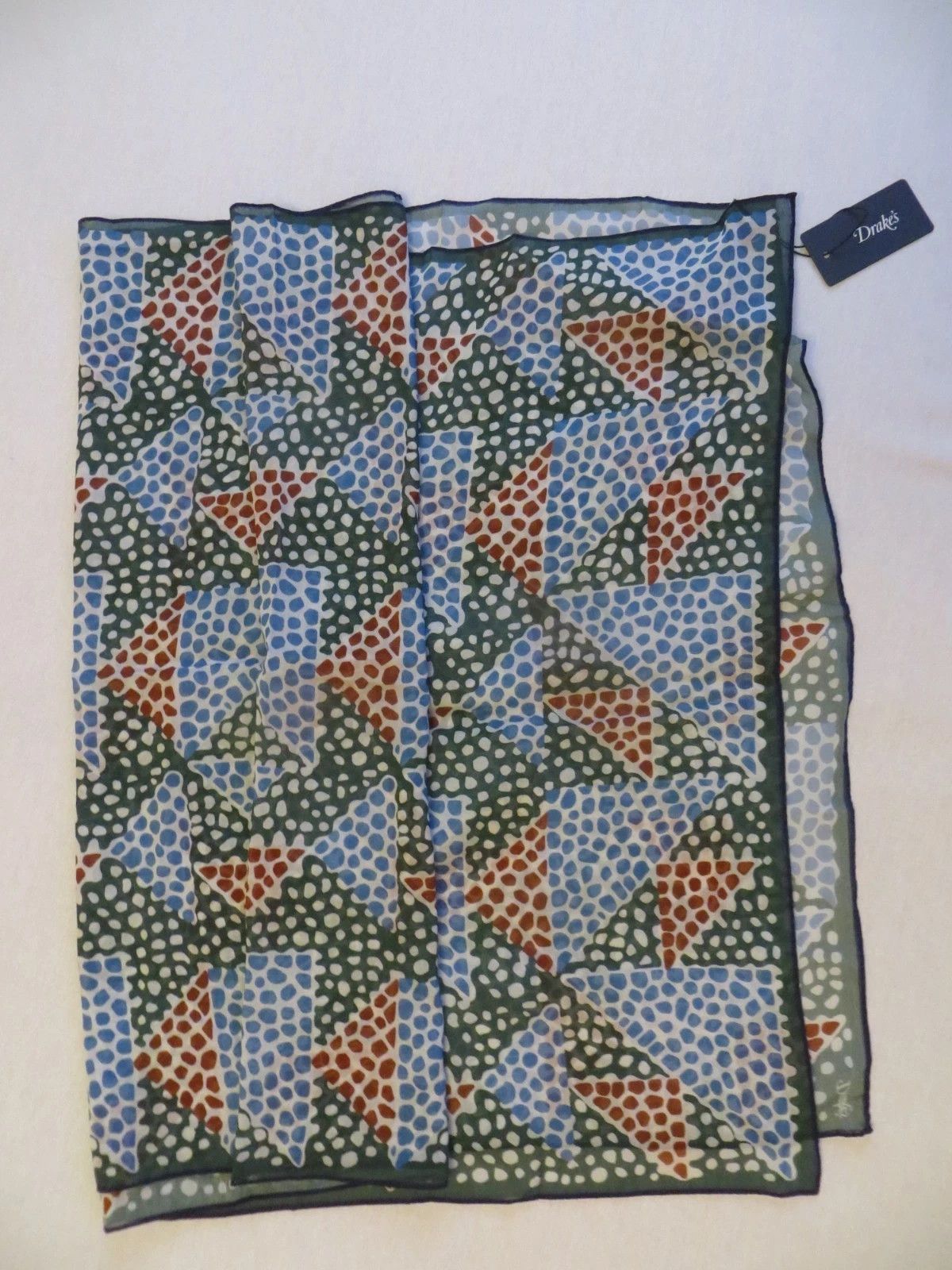 Drake's large printed scarf made in Italy Size ONE SIZE - 3 Thumbnail