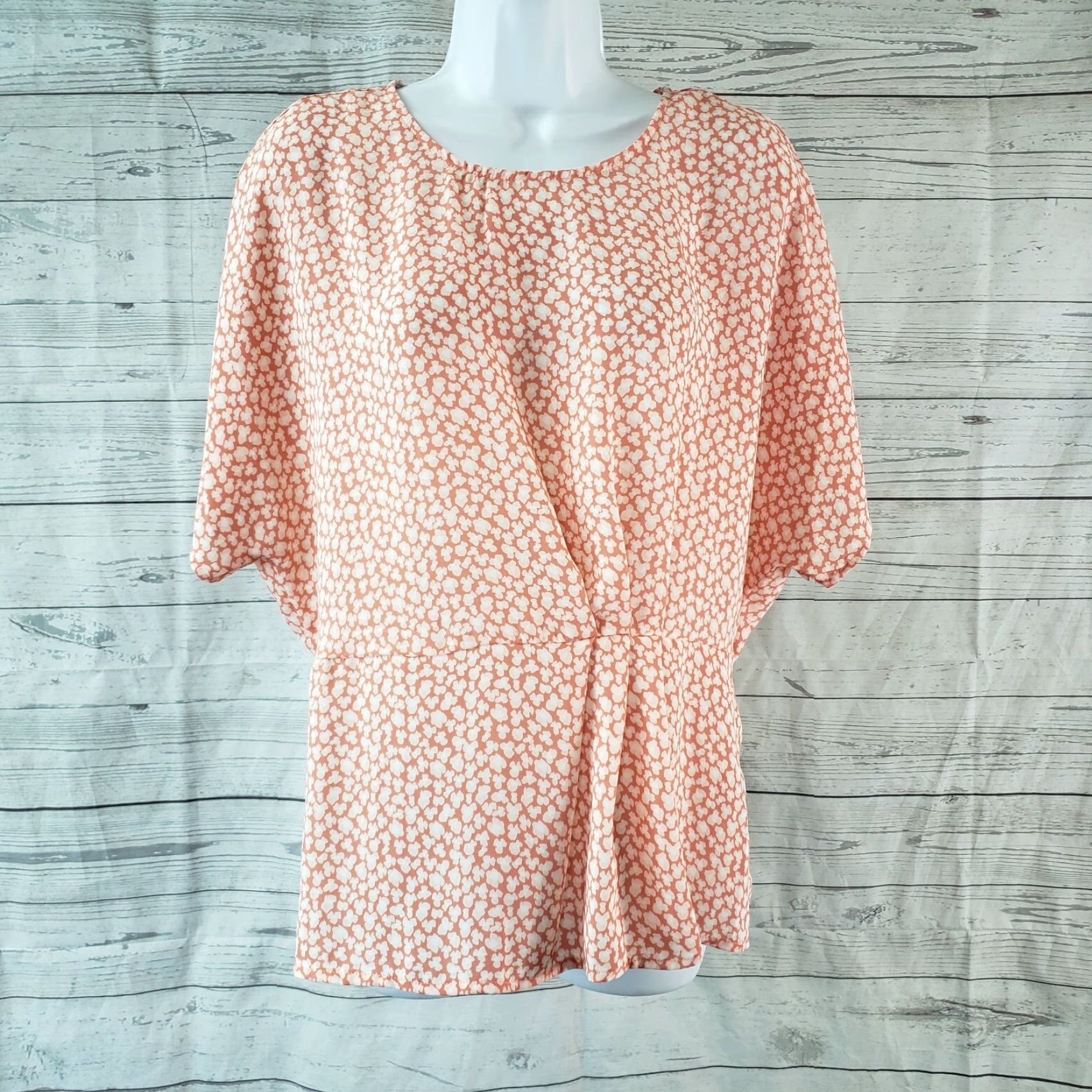 Vintage Zac & Rachel Womens Top Blouse Sz Medium Pink Dolman Sleeve Pleats Shirt Adult M Womens Size M / US 6-8 / IT 42-44 - 2 Thumbnail
