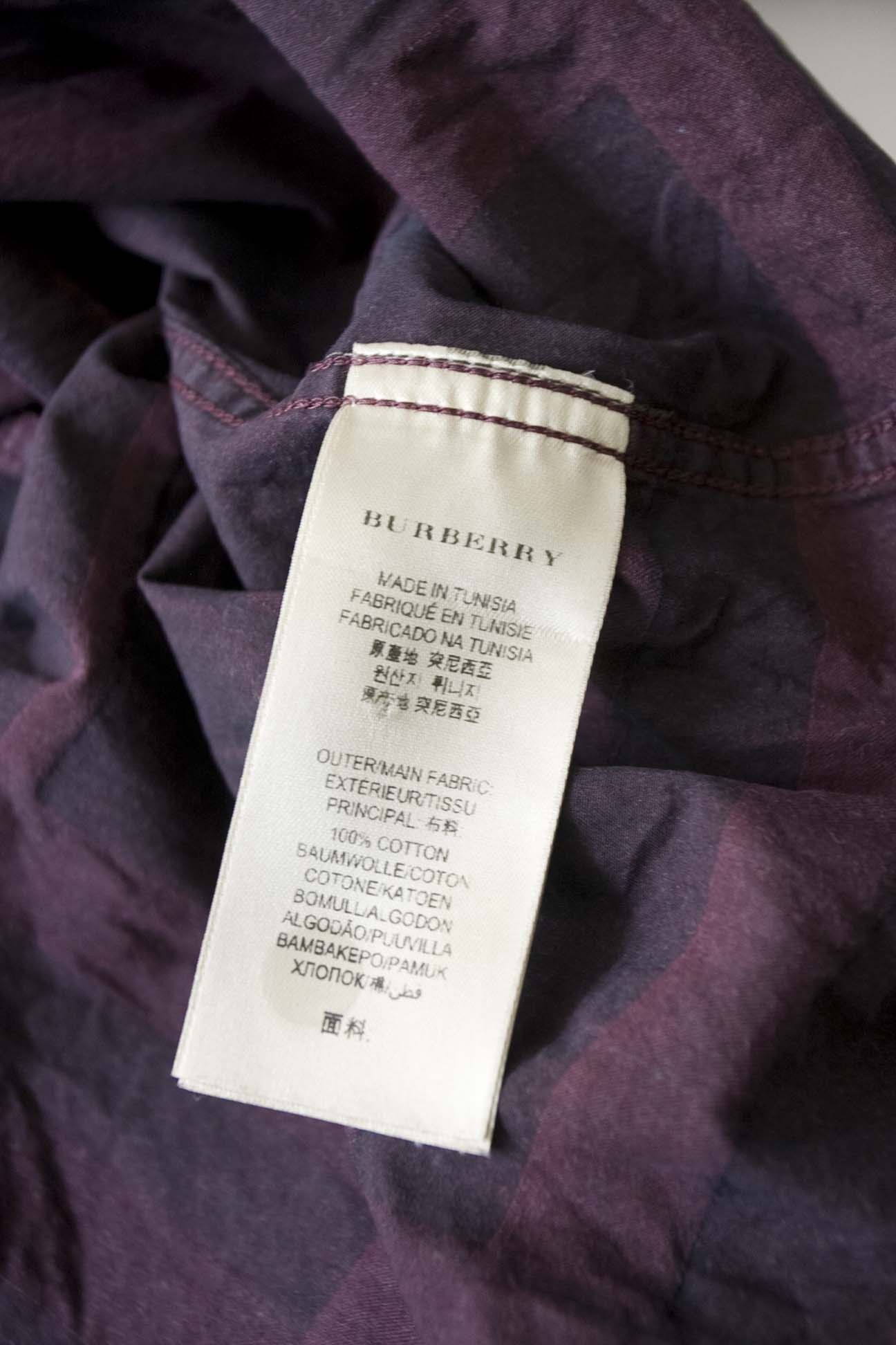 Burberry Burberry Shirt Nova Check Size L Dark Purple Size US L / EU 52-54 / 3 - 4 Thumbnail