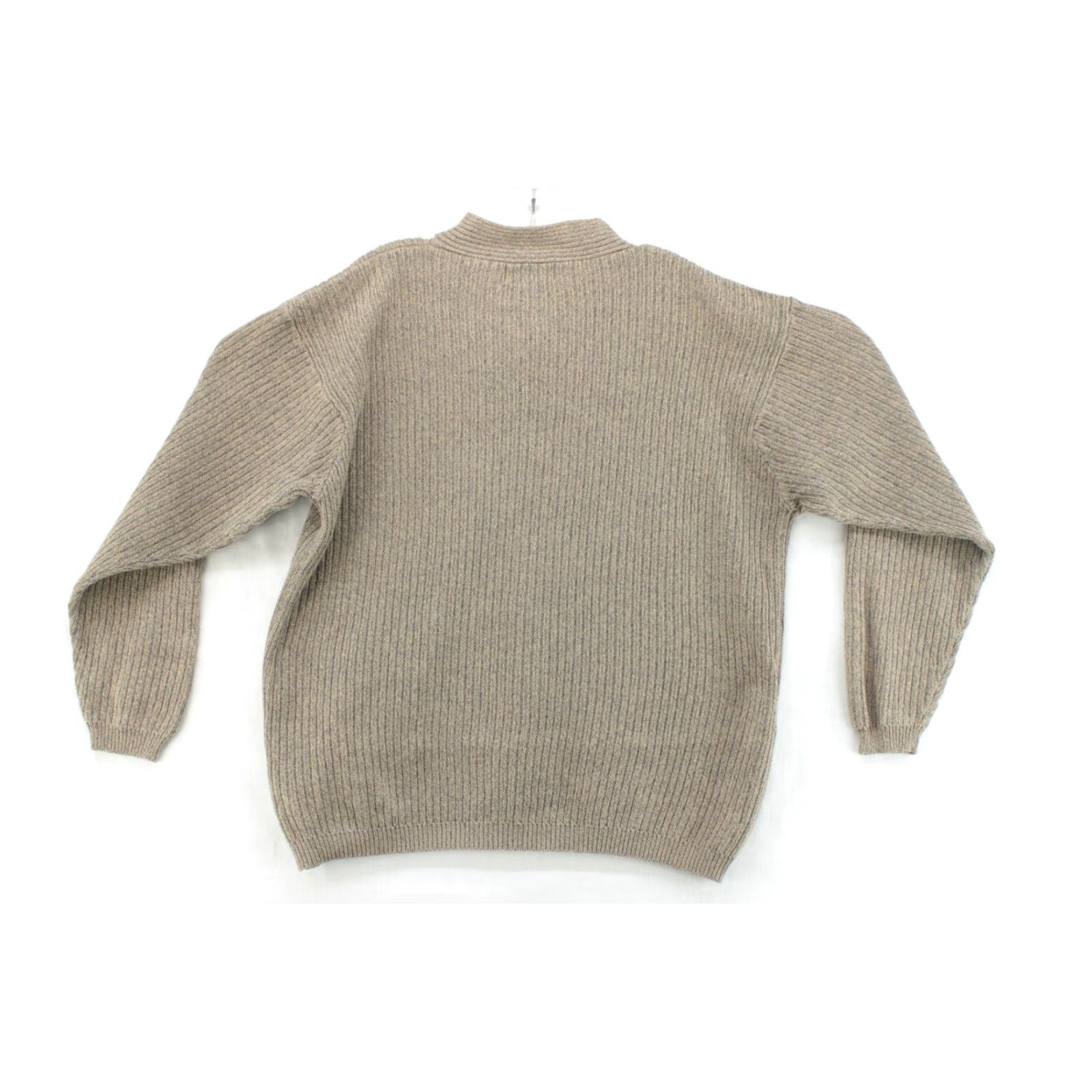Eddie Bauer VINTAGE Eddie Bauer Sweater Mens Large Brown Cotton Ribbed Fisherman Grandpacore 90s Pullover Knit Mock Neck Size US L / EU 52-54 / 3 - 3 Thumbnail