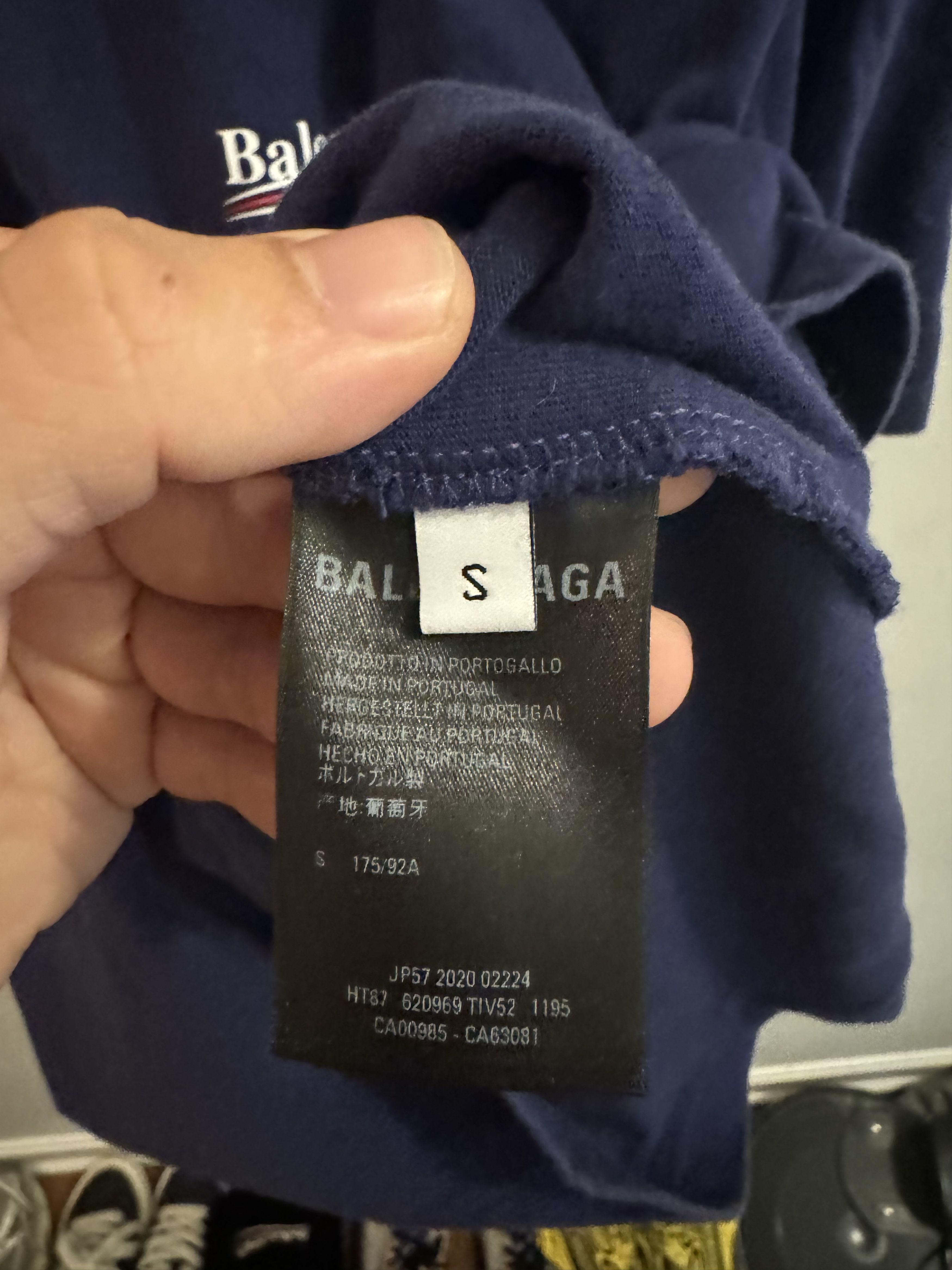 Balenciaga Balenciaga Logo Blue Tee Oversize Fit Size US S / EU 44-46 / 1 - 2 Thumbnail