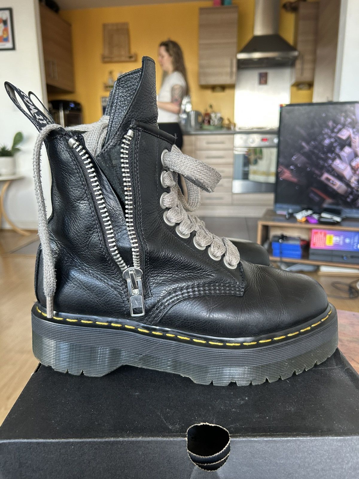 Dr. Martens × Rick Owens Rick Owens Dr Martens Jumbo Lace Black