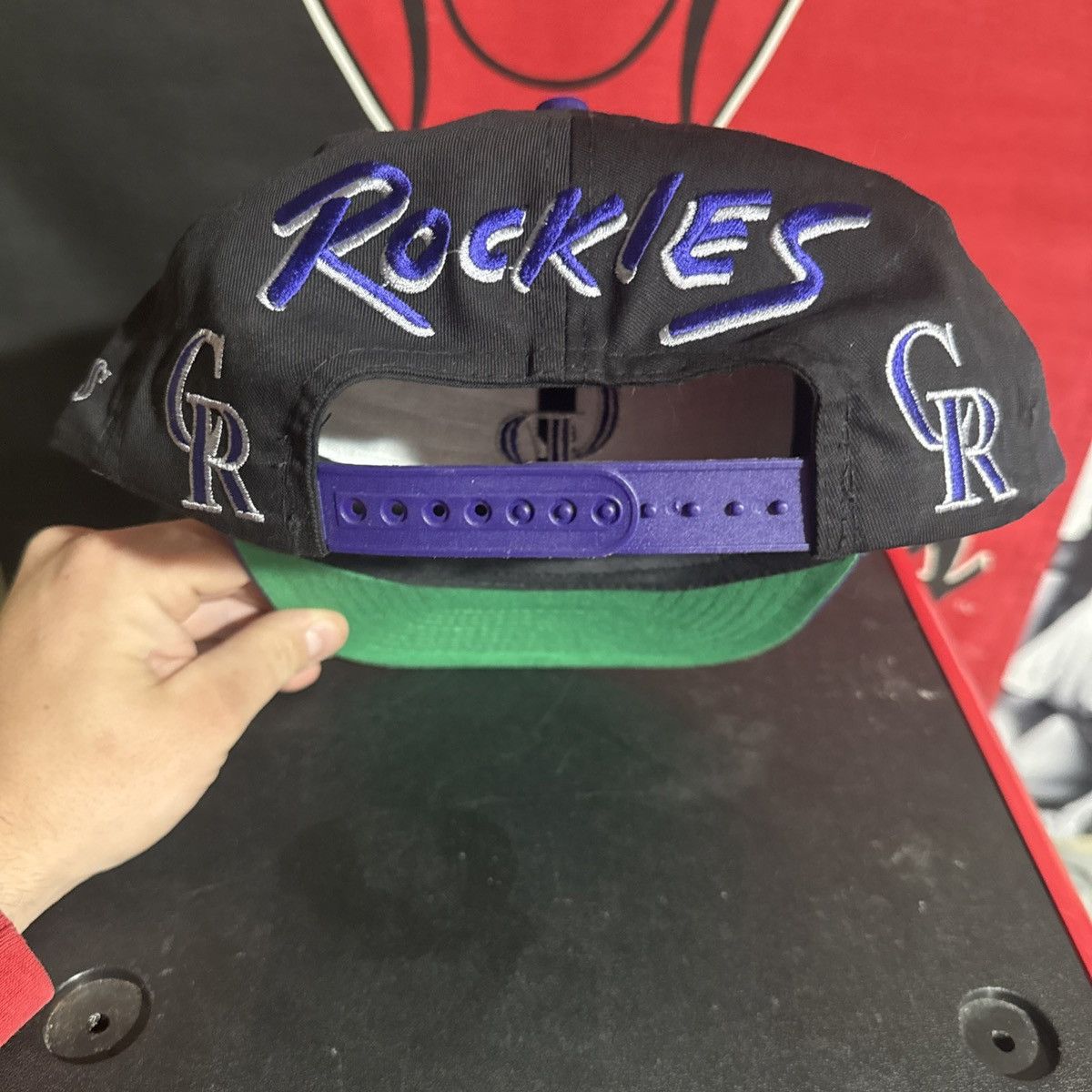 Other VTG Colorado Rockies Snapback Hat Black MLB Twins Enterprise Size ONE SIZE - 7 Thumbnail