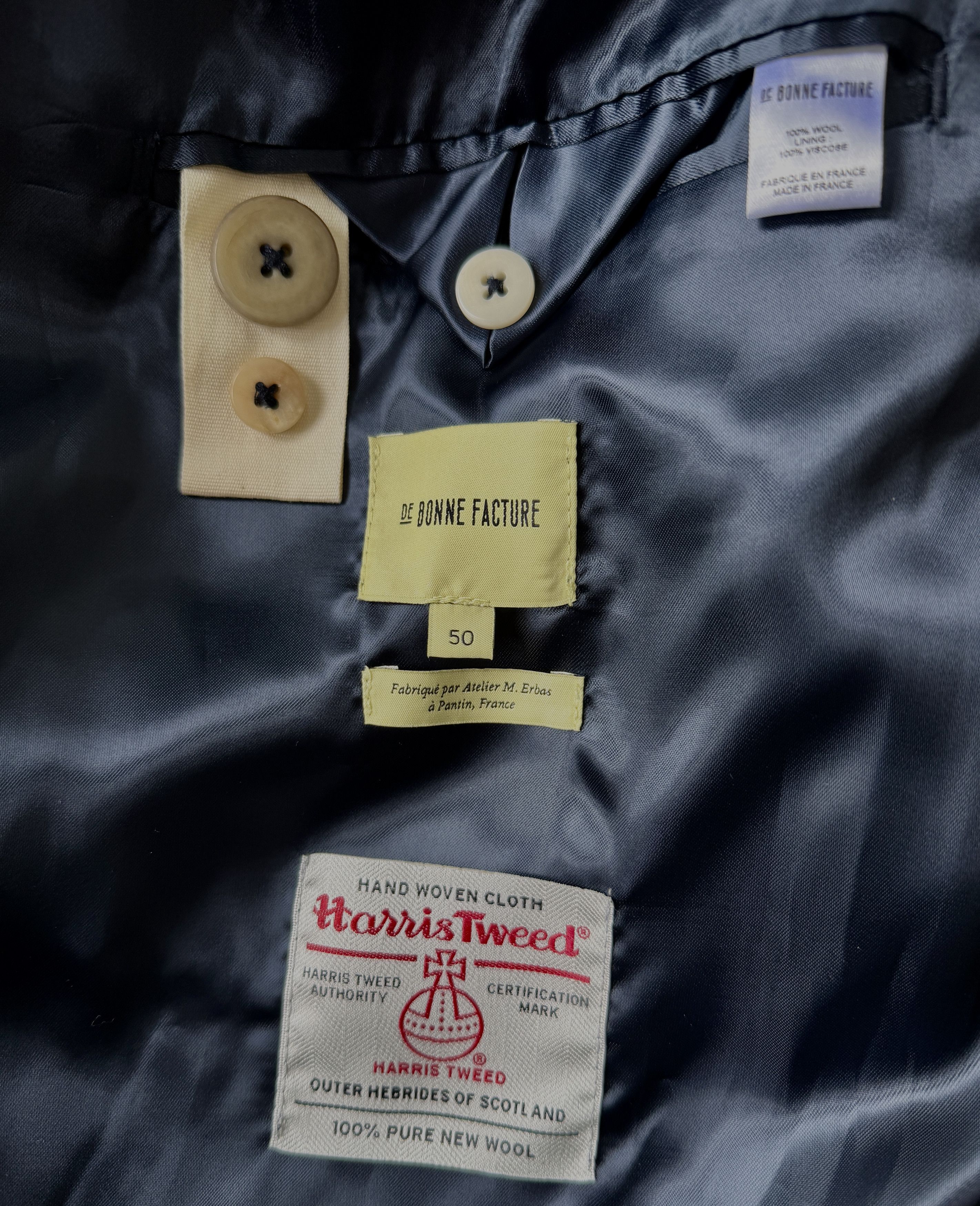 De Bonne Facture Granddad coat in Harris tweed Size US M / EU 48-50 / 2 - 3 Thumbnail