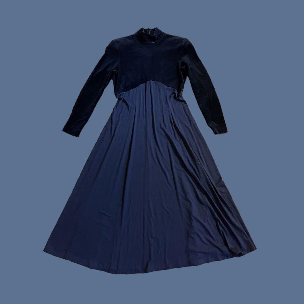 Velvet VINTAGE Chetta B Bodice Dress Women’s 6 Black Velvet Maxi Goth Witch 90s Size M / US 6-8 / IT 42-44 - 1 Thumbnail
