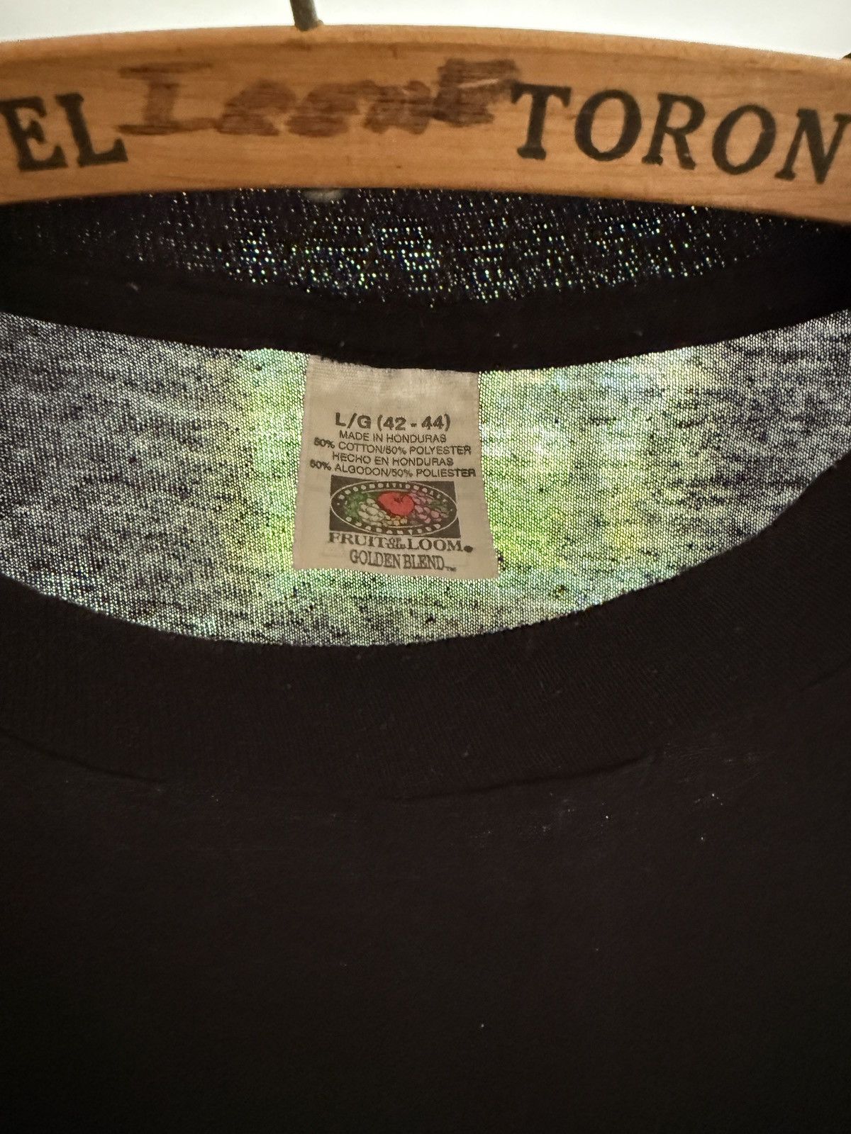Vintage Vintage 90s Fruit of the Loom Blank Selvedge Pocket Tee Size US L / EU 52-54 / 3 - 5 Thumbnail