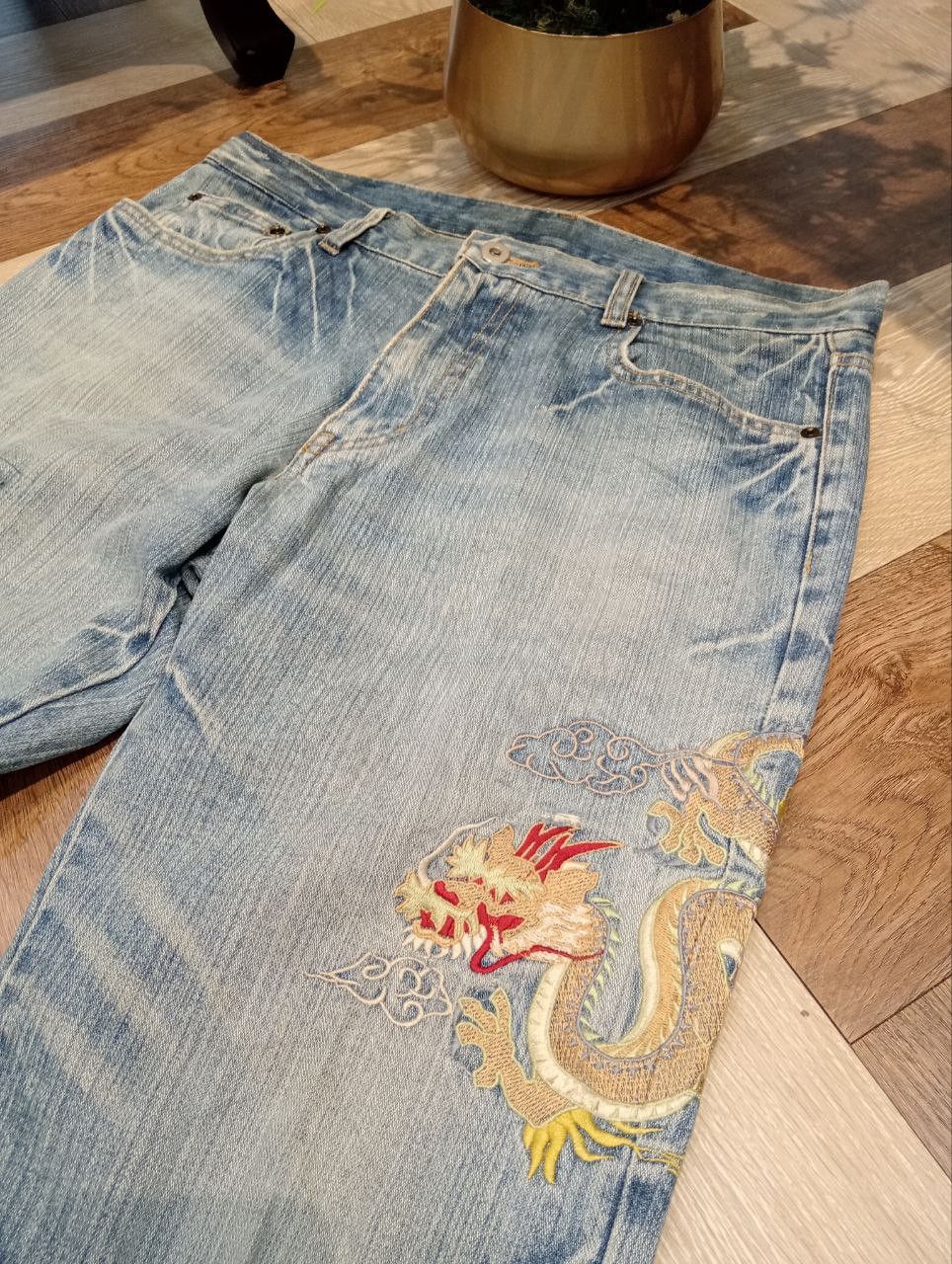 Japanese Brand JAPANESE BRAND EMBROIDERY DRAGON SUKAJAN BLUR JEANS Size US 34 / EU 50 - 5 Thumbnail