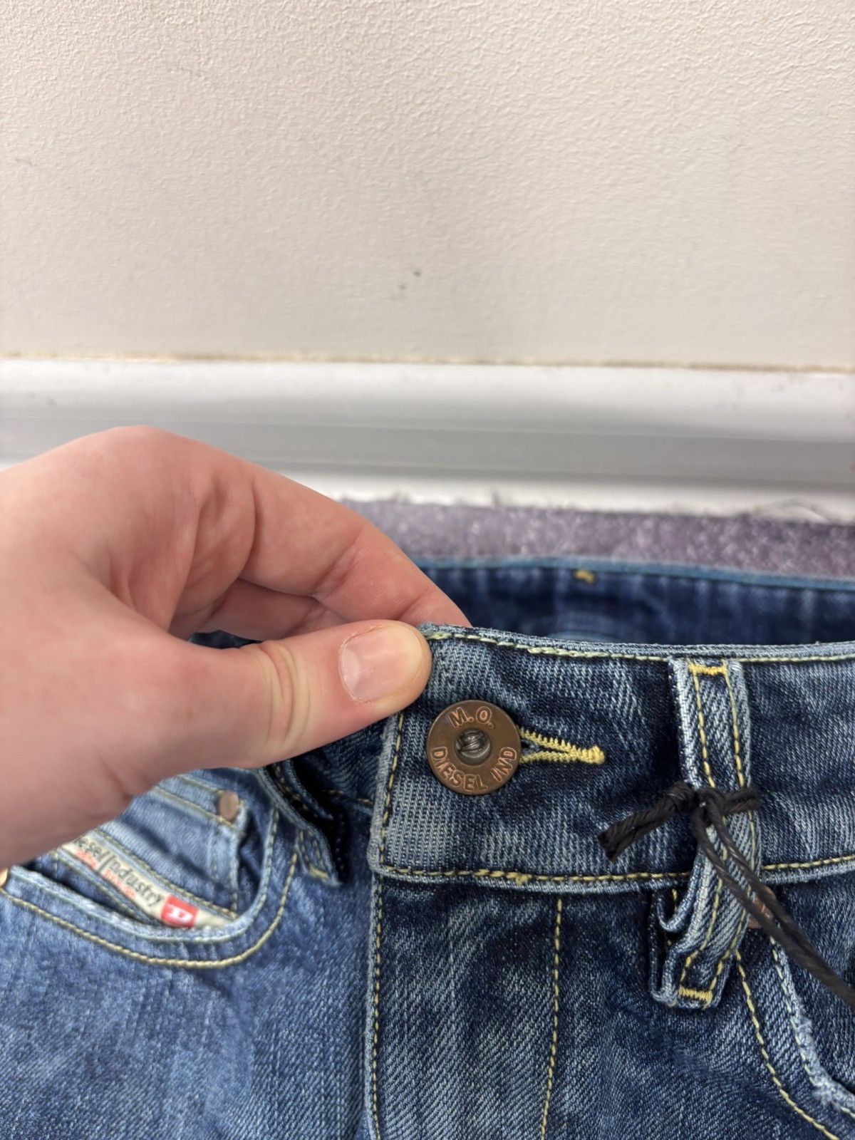 Adidas × Diesel Diesel X Adidas Sample F/W08 NWT Women’s Blue Denim Jeans Size 28" / US 6 / IT 42 - 9 Thumbnail