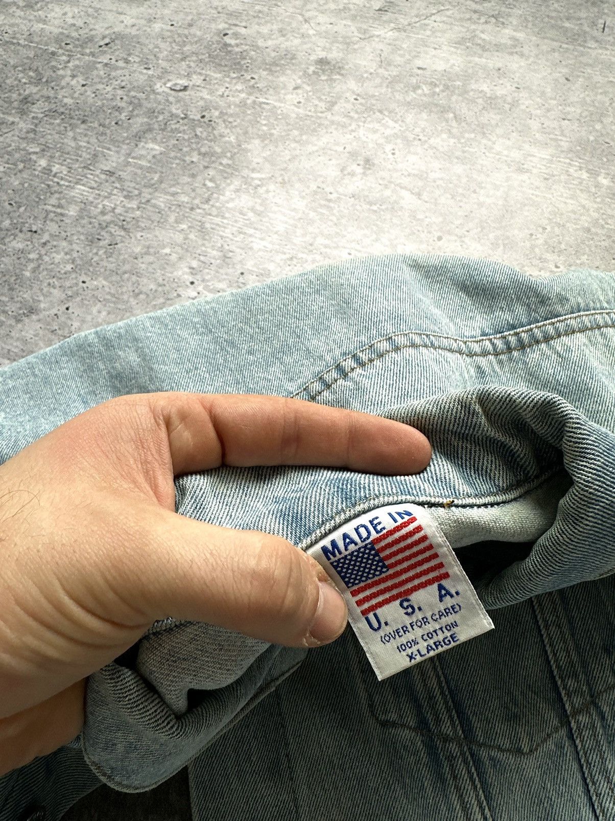 Vintage Vintage 80’s Denim Jeans Faded USA Logo Jacket Size US XL / EU 56 / 4 - 9 Thumbnail