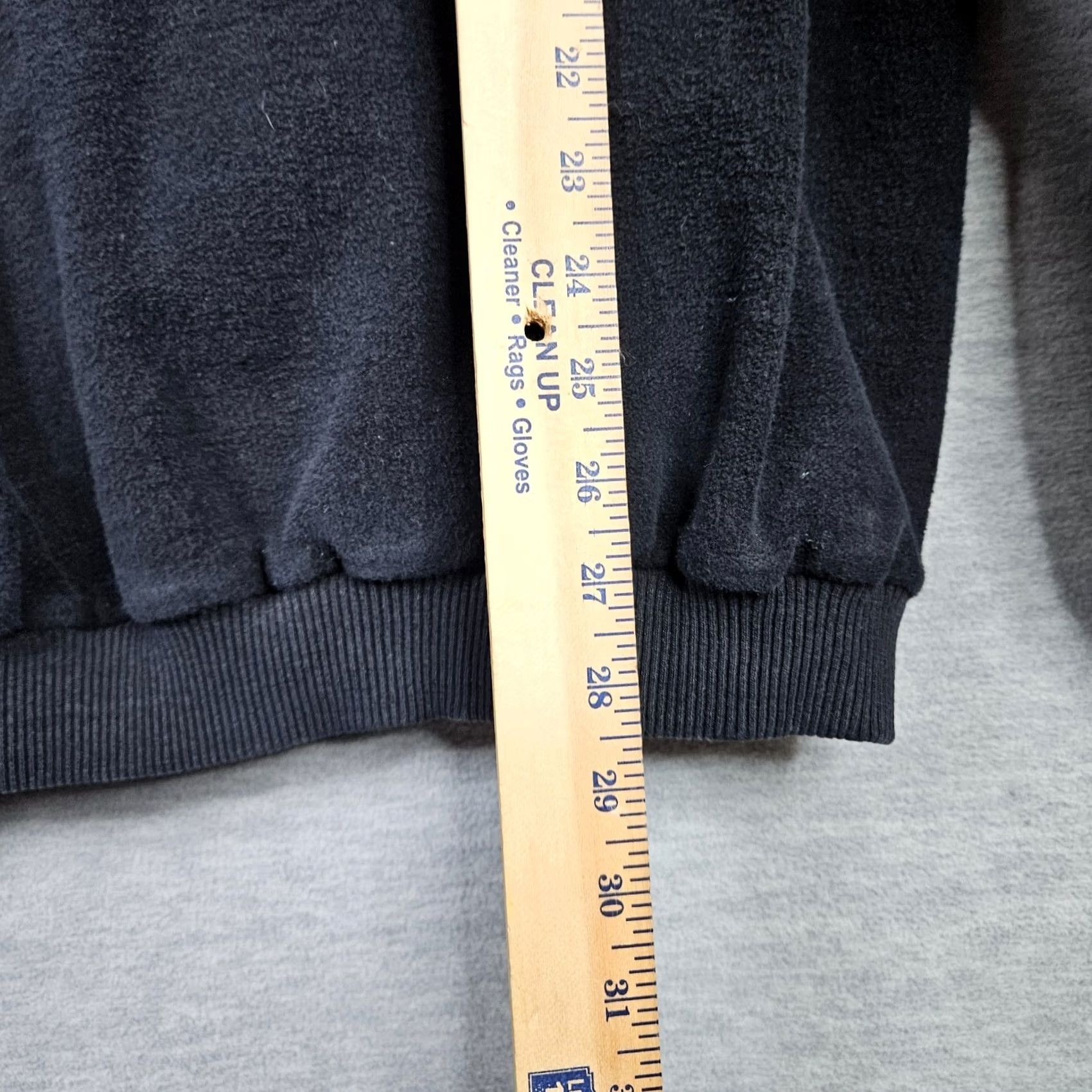 Vintage SDI Men’s V-Neck Black Heavy Solid Cotton Pullover Fleece Sweatshirt L Size US L / EU 52-54 / 3 - 6 Thumbnail