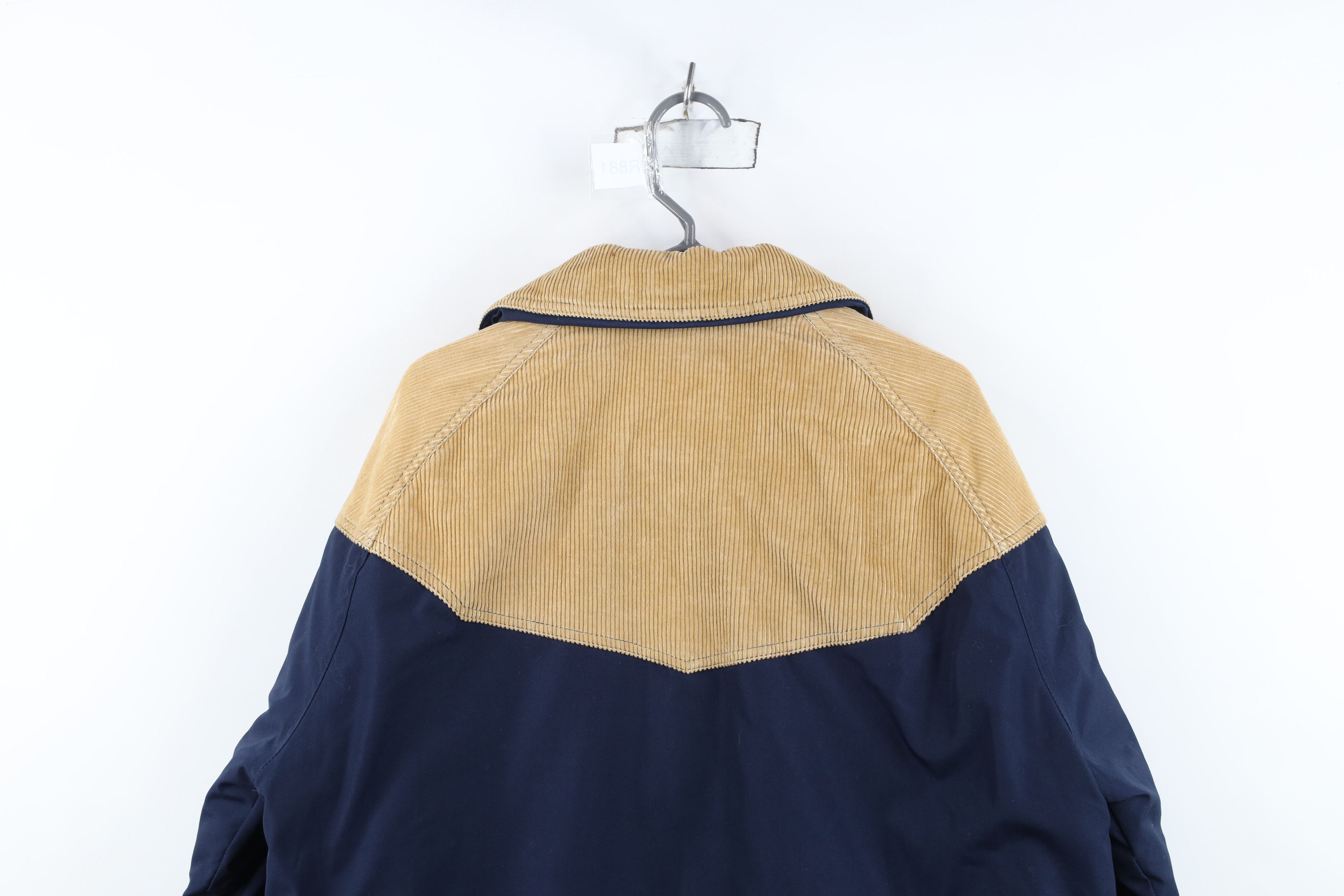 Vintage Vintage 90s Streetwear Corduroy Puffer Parka Jacket Blue Size US L / EU 52-54 / 3 - 14 Thumbnail