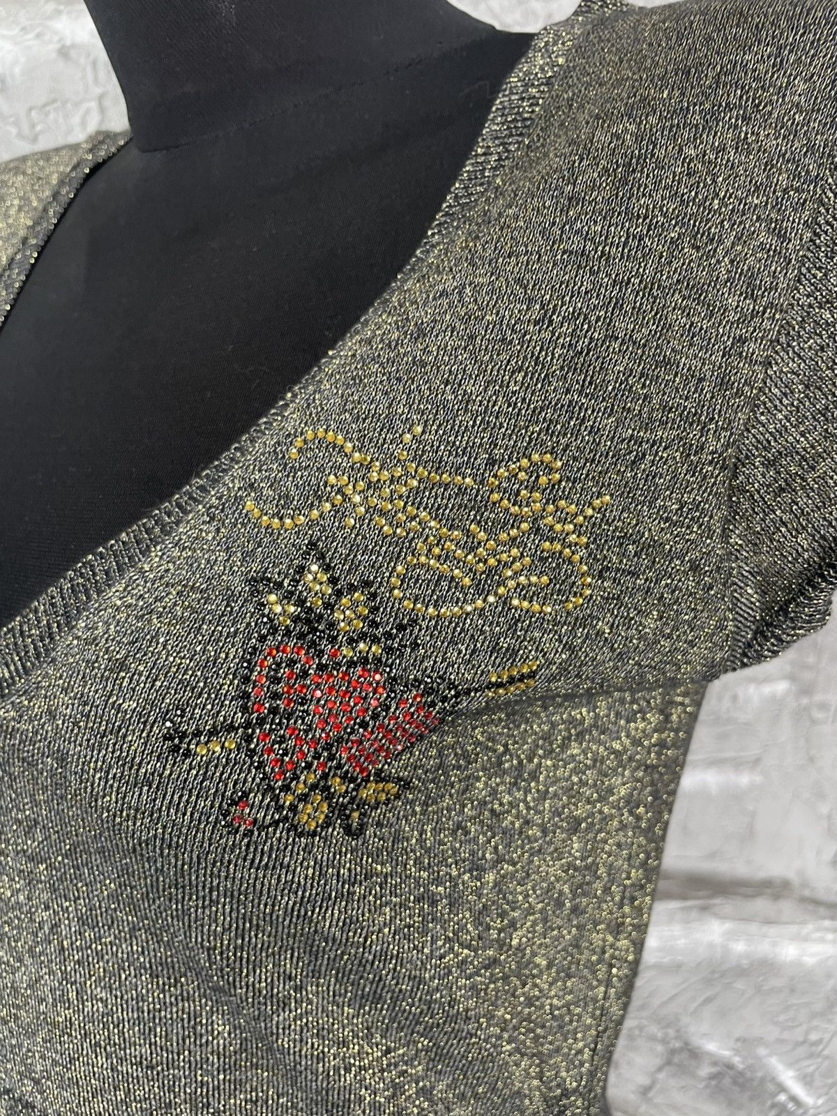 Ed Hardy 2000s Ed Hardy Christian Audigier Y2K Rhinestones Dress Size M / US 6-8 / IT 42-44 - 10 Thumbnail