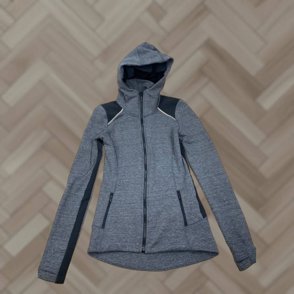 Athleta Athleta Jacket Women XXS Gray Full Zip Hooded Casual Activewear Size XXS / US 00 / IT 34 - 1 Thumbnail
