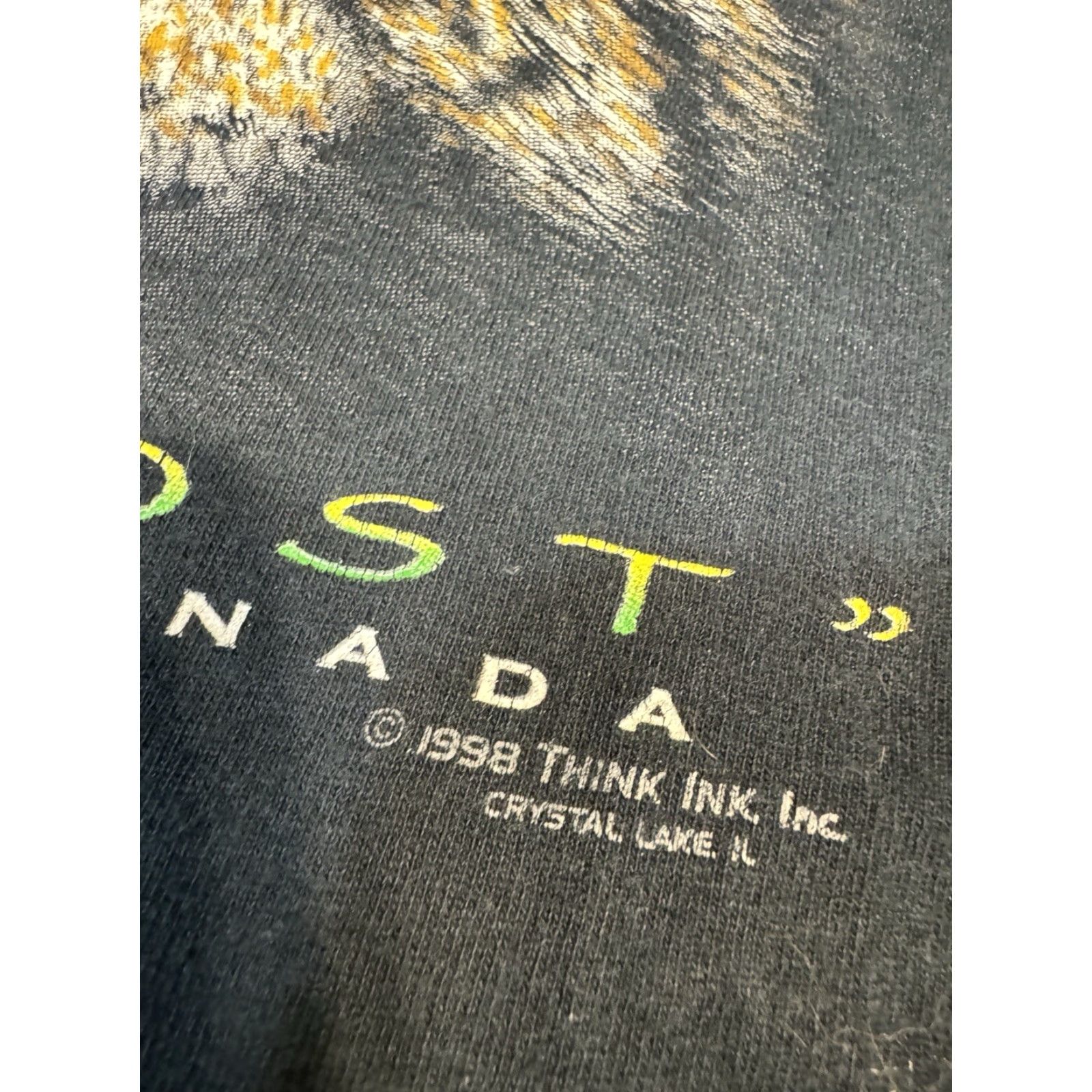 Vintage VINTAGE Bobcat Canada Animal Nature Big Cat Rescue T-Shirt 2XL Men Black 90s Cats Baskin Tshirt Size US XXL / EU 58 / 5 - 8 Thumbnail