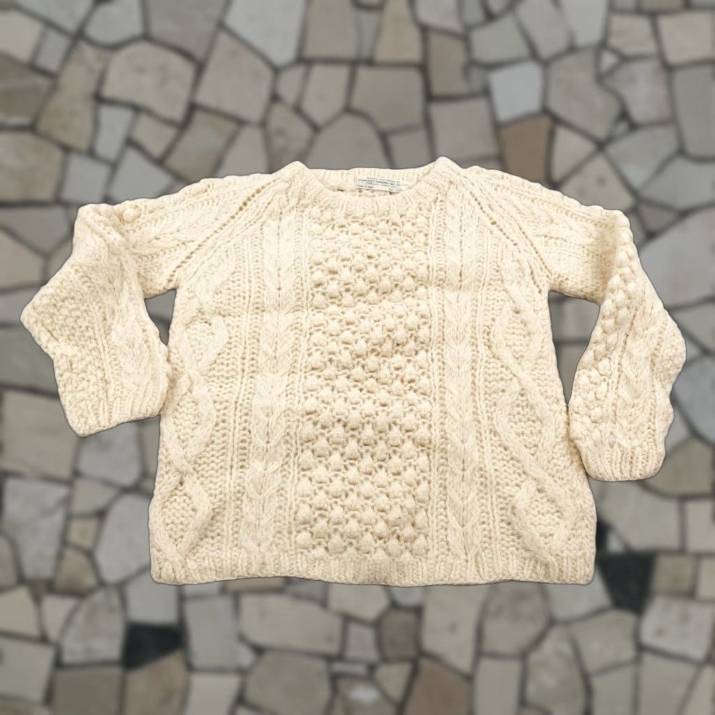 Vintage VINTAGE Starlight Trading Sweater Womens Medium Beige Hand Cable Knit Wool Italy Size M / US 6-8 / IT 42-44 - 1 Thumbnail