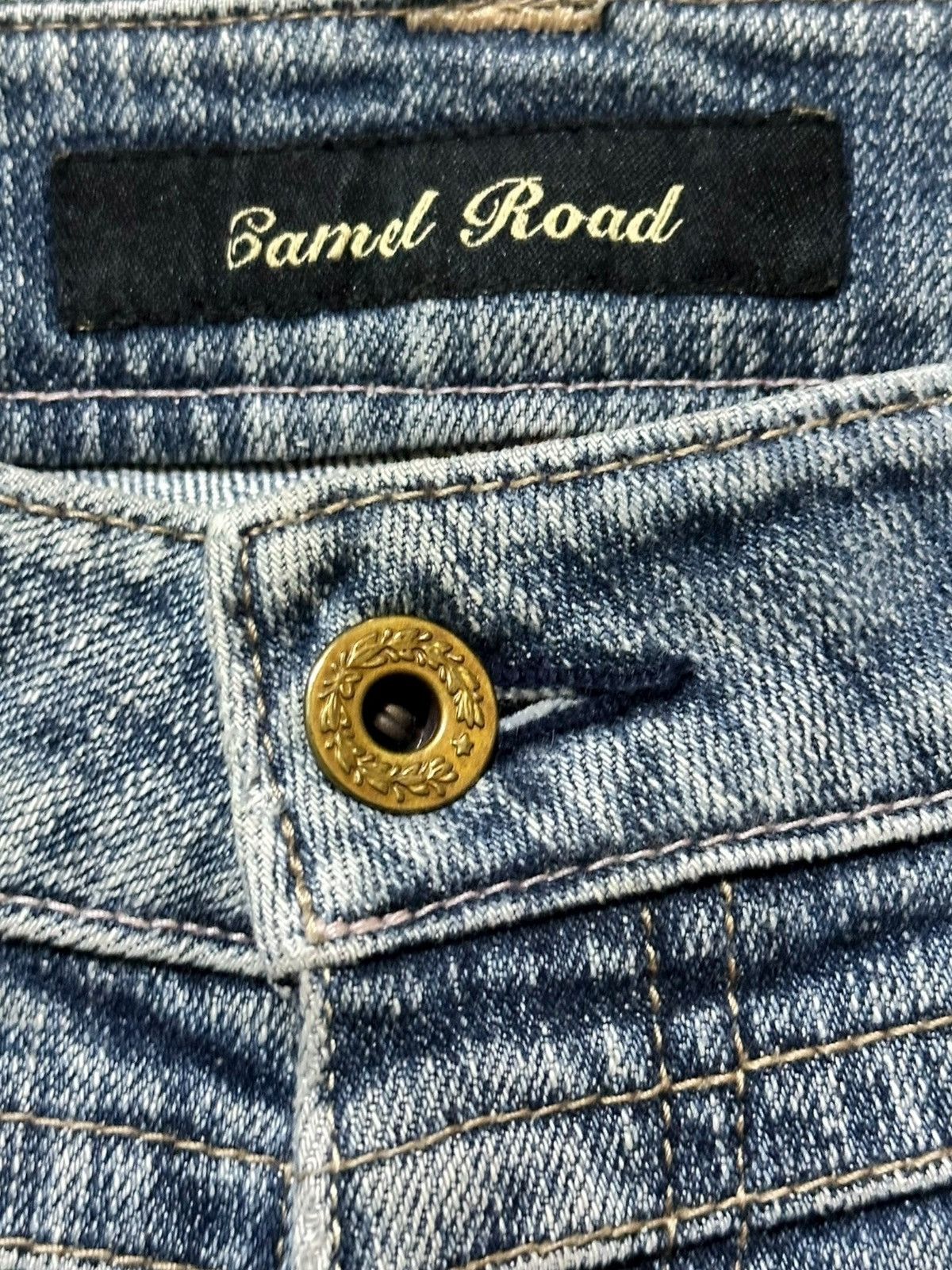 Japanese Brand Vintage Camel Road Flare Grunge Denim Size US 31 - 5 Thumbnail