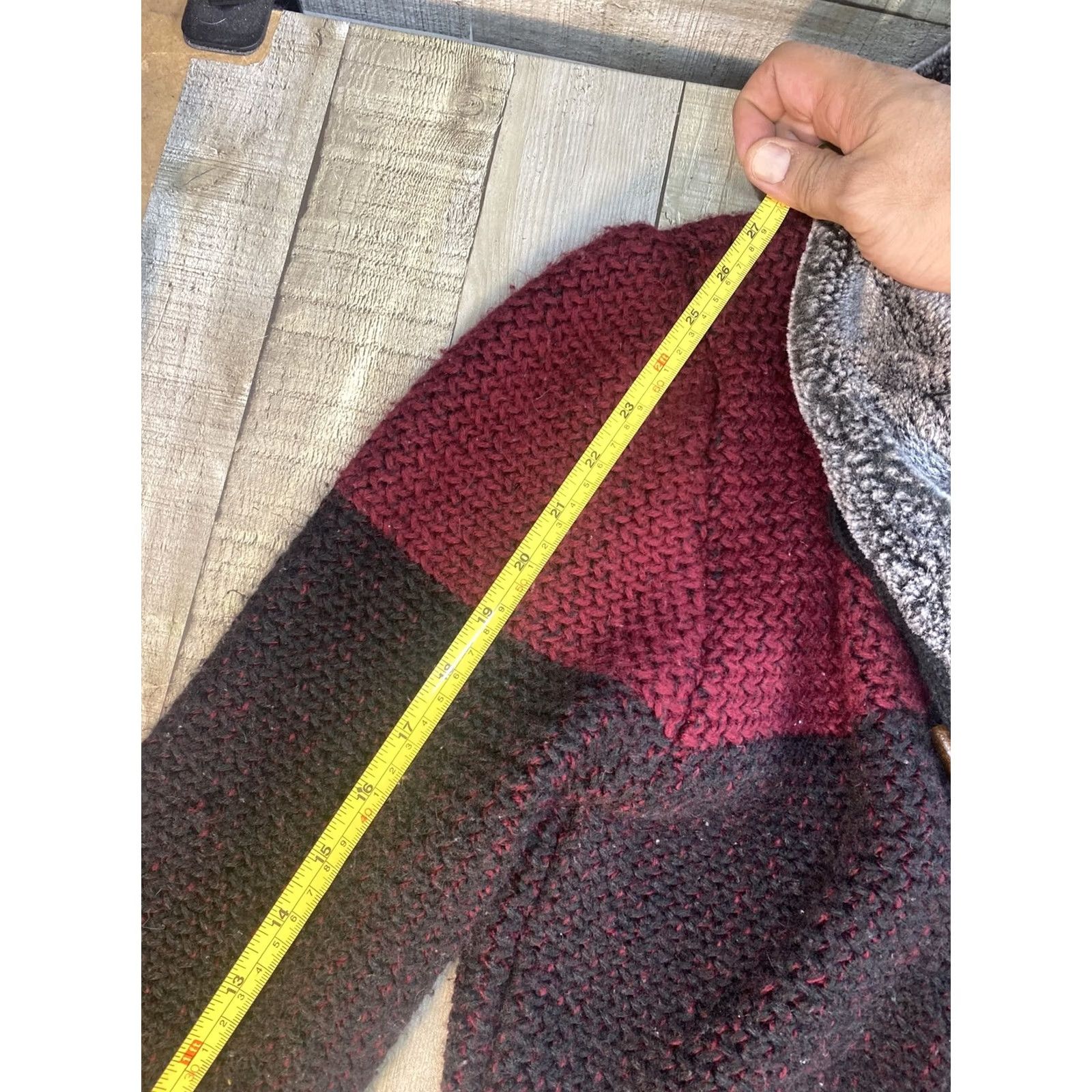 Vintage LCR BLACK - BURGUNDY ZIP SWEATER Men Full Zip L Regular Size Large Hoodie Style Zippered Knit Baroque? Size US L / EU 52-54 / 3 - 4 Thumbnail
