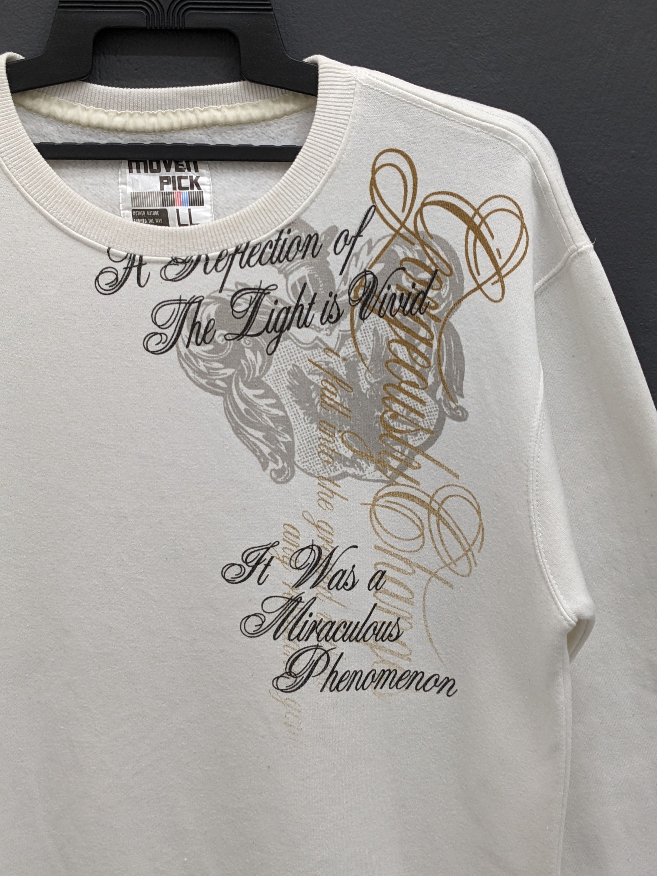 Japanese Brand MOVEN PICK Japanese Ornate Script Miraculous Phenomenon Size US L / EU 52-54 / 3 - 3 Thumbnail