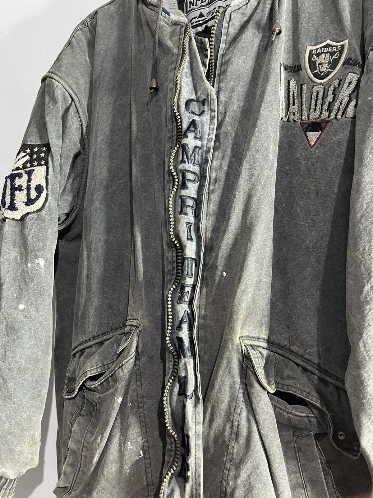 NFL Vintage raiders campri NFL destroyed jacket Size US S / EU 44-46 / 1 - 5 Thumbnail