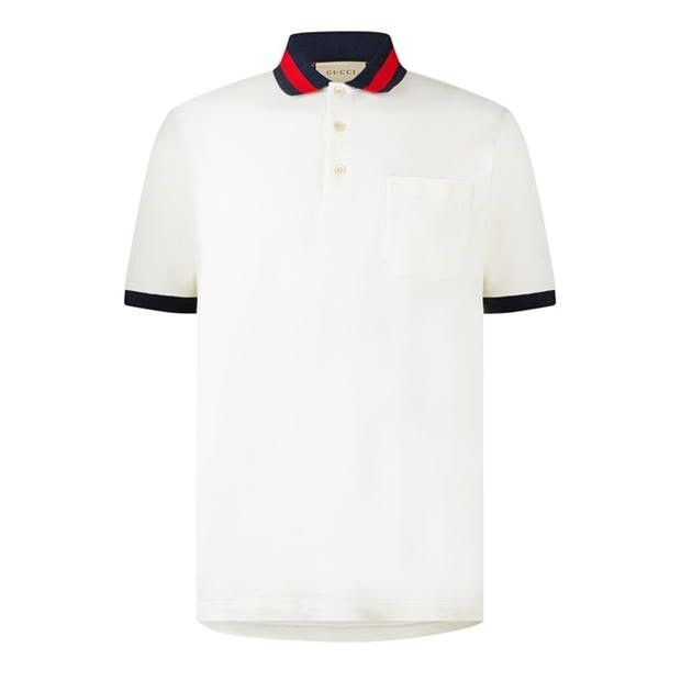 Gucci Web Collar Polo Shirt Size US L / EU 52-54 / 3 - 5 Thumbnail
