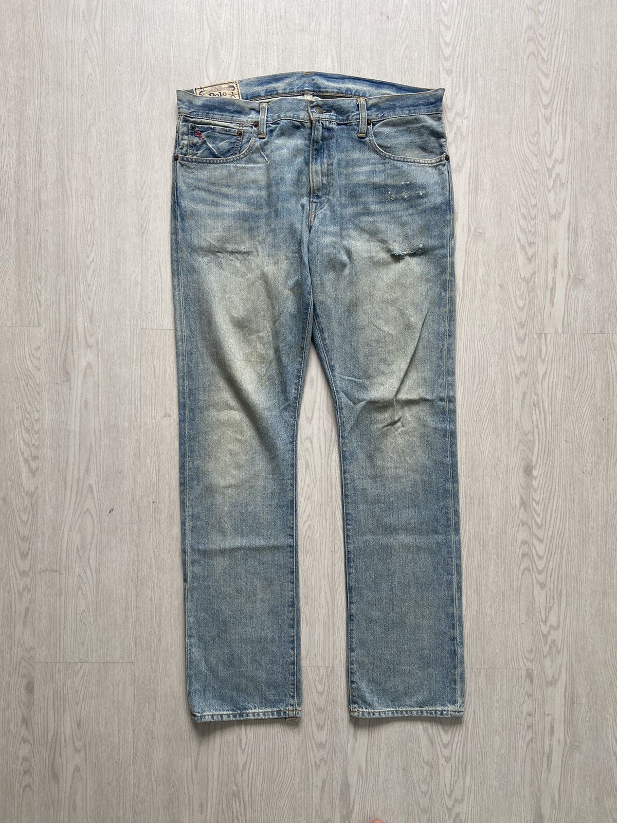 Polo Ralph Lauren × RRL Ralph Lauren Vintage Polo Ralph Lauren Varick Slim Straight Denim Pants Size US 37 - 1 Thumbnail