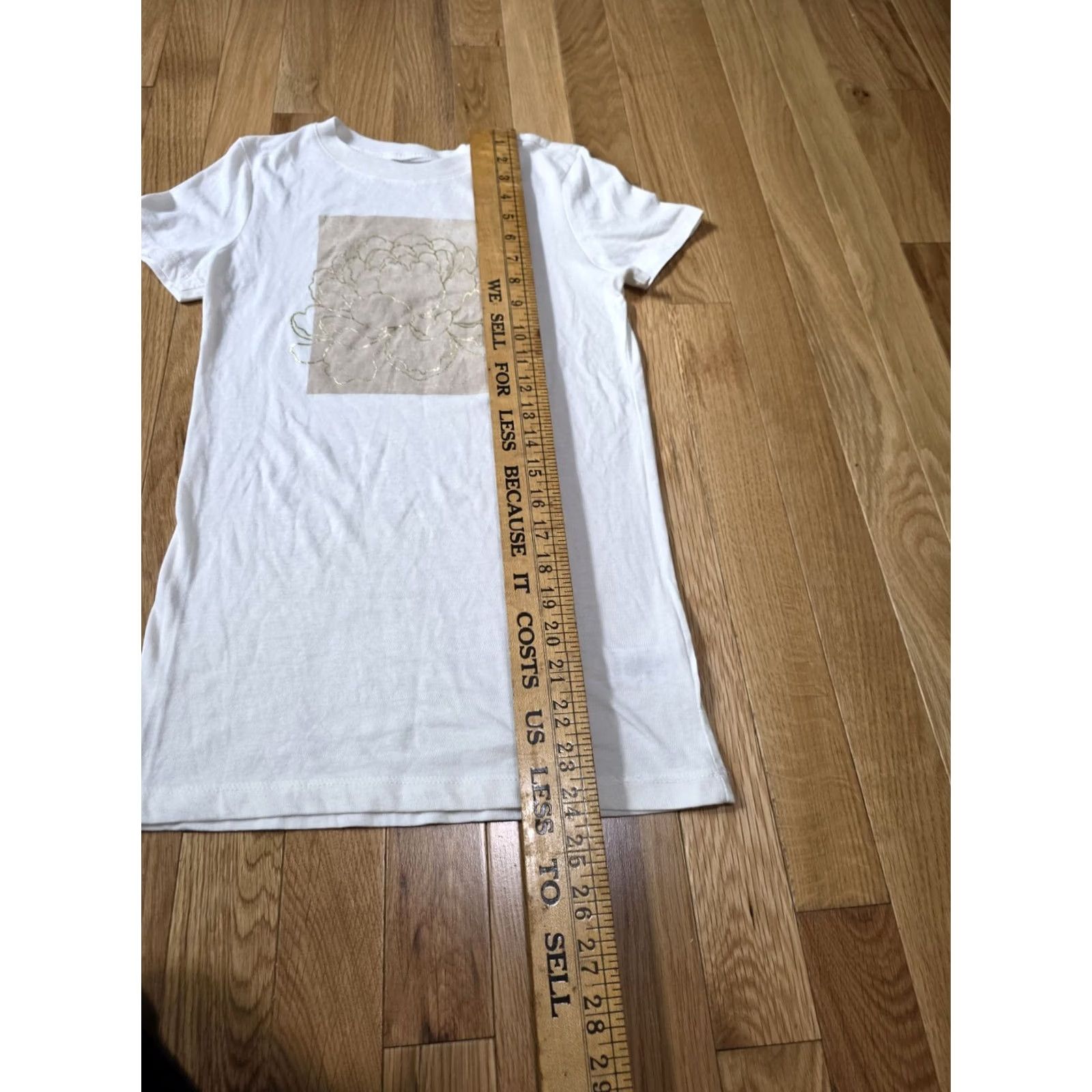 Vintage Aero Aeropostale XS Floral Box Foil Graphic Tee Crew Neck Women White Shirt Size XS / US 0-2 / IT 36-38 - 6 Thumbnail