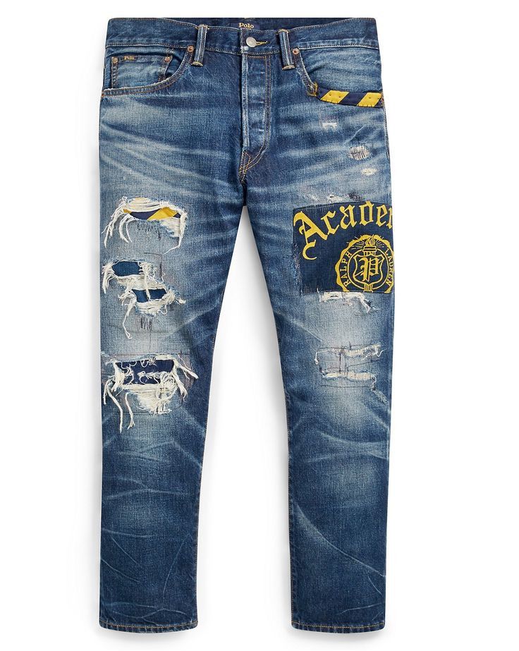 Polo Ralph Lauren Polo Ralph Lauren Varick Slim Straight Distressed Denim Jean Size US 31 - 10 Thumbnail