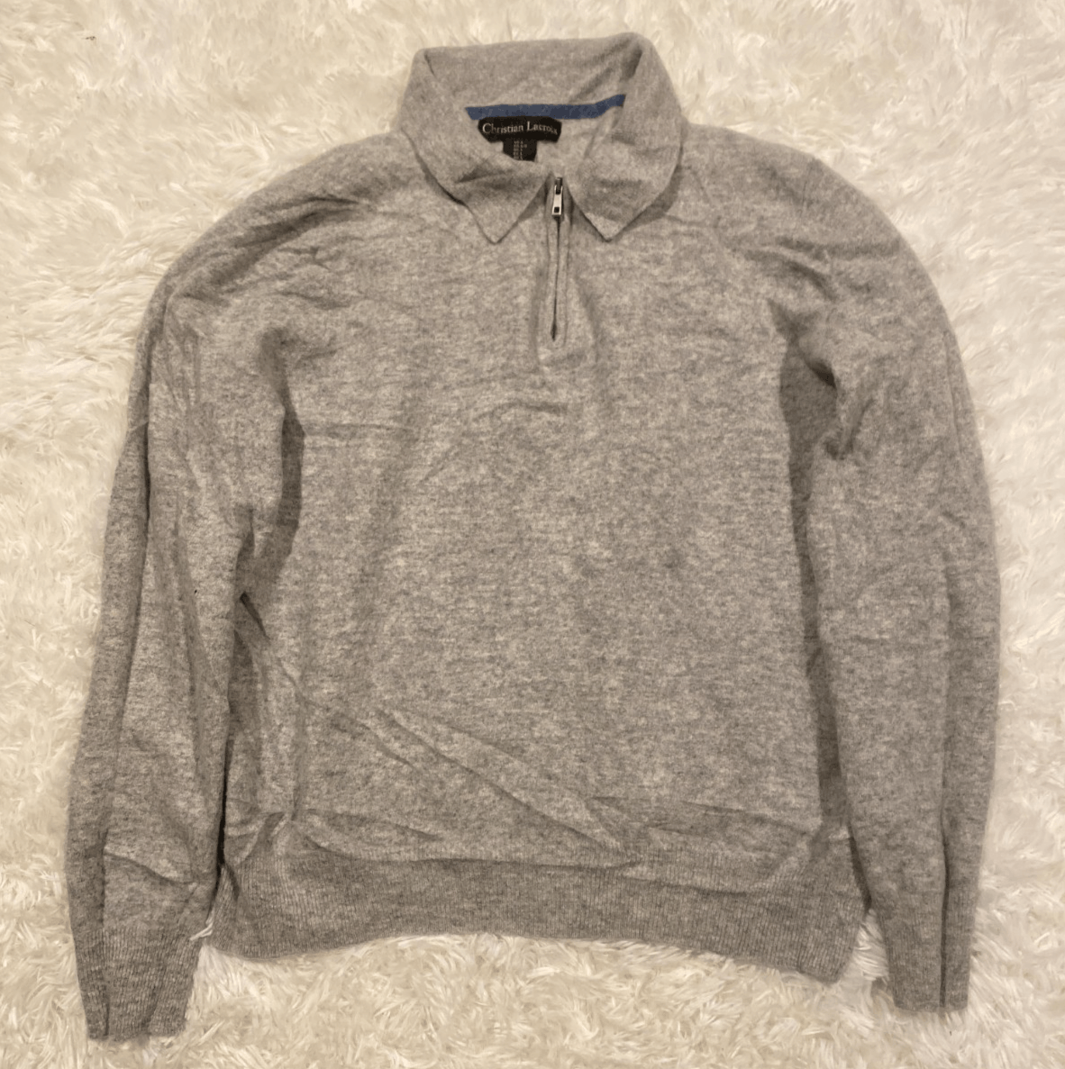 Christian Lacroix Christian Lacroix Men's 100% 2- Ply Cashmere 1/4-Zip Sweate Size US L / EU 52-54 / 3 - 1 Thumbnail