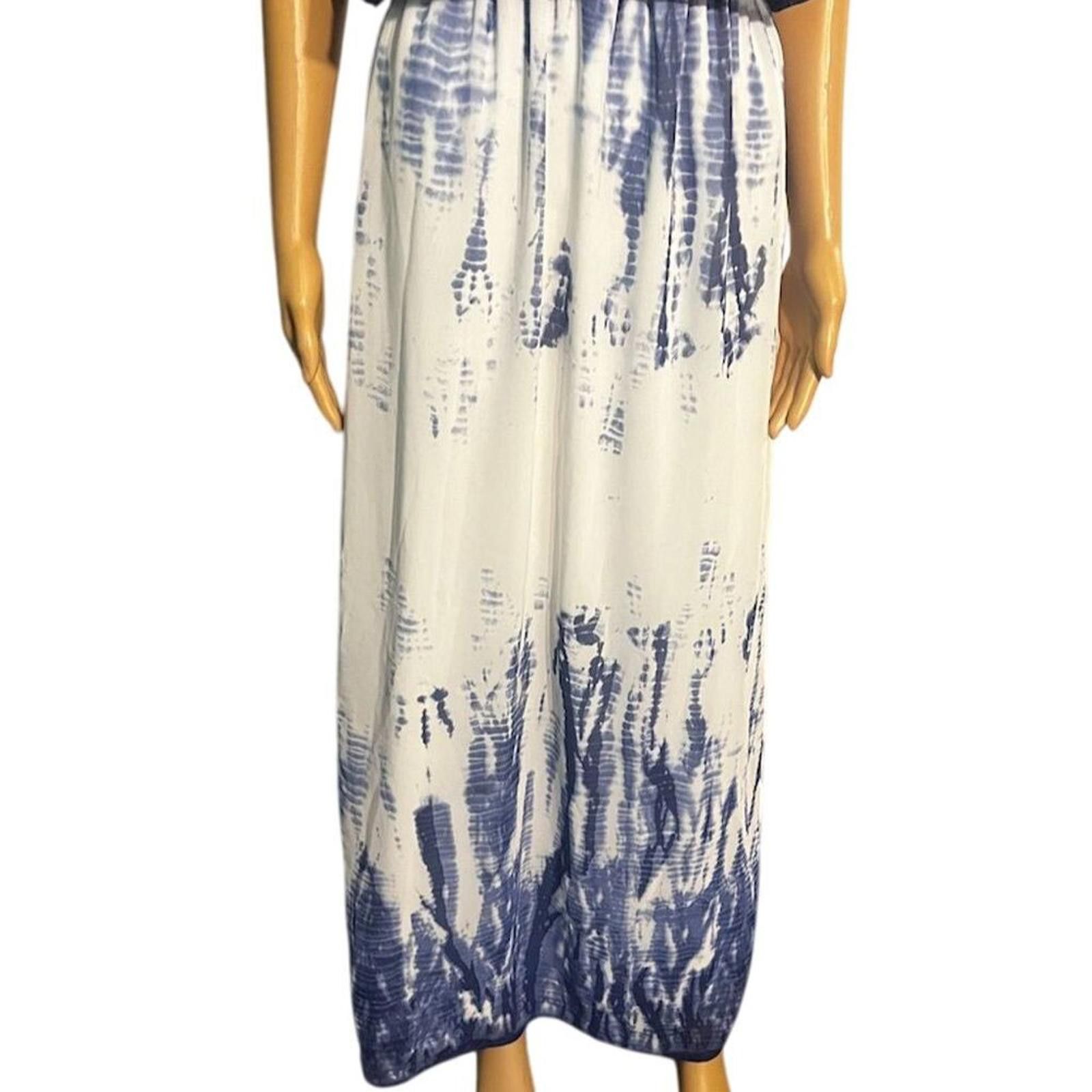 Jun Takahashi Takara Blue Tie-Dye Maxi Dress Sleeveless Scoop Neck M boho Size M / US 6-8 / IT 42-44 - 4 Thumbnail