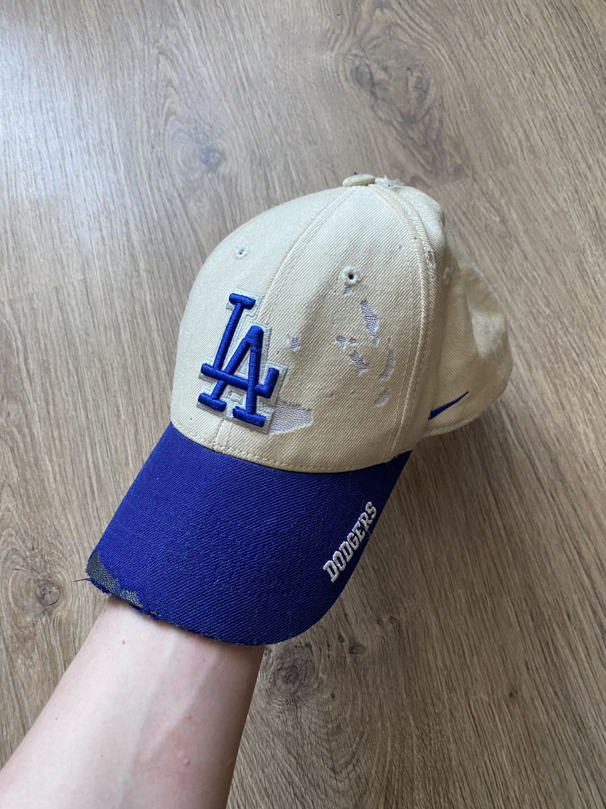 47 Brand × MLB × Vintage Vintage Nike LA dodgers Y2K distressed wool cap Nike team Size ONE SIZE - 2 Thumbnail