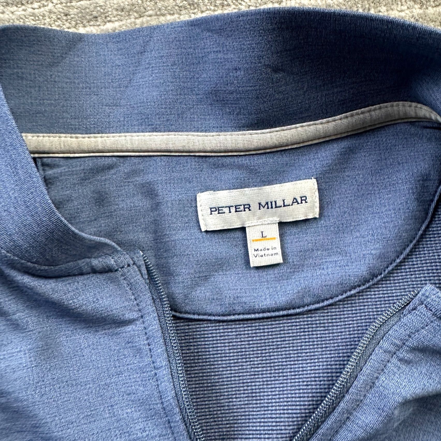 Peter Millar Peter Millar Sweater Mens Large Quarter Zip Crown Performance Baseball Collar Blue Size US L / EU 52-54 / 3 - 6 Thumbnail